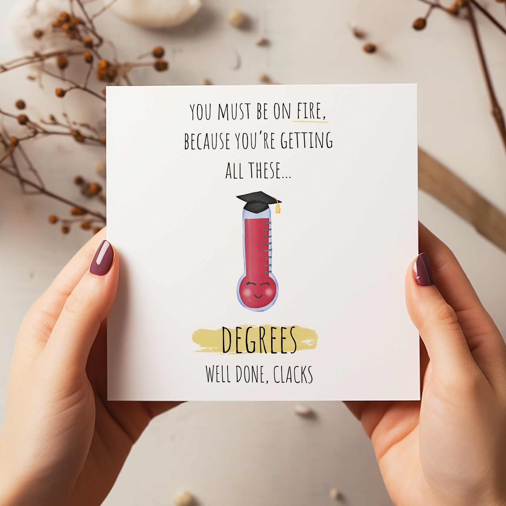 Graduation "Degrees" Card