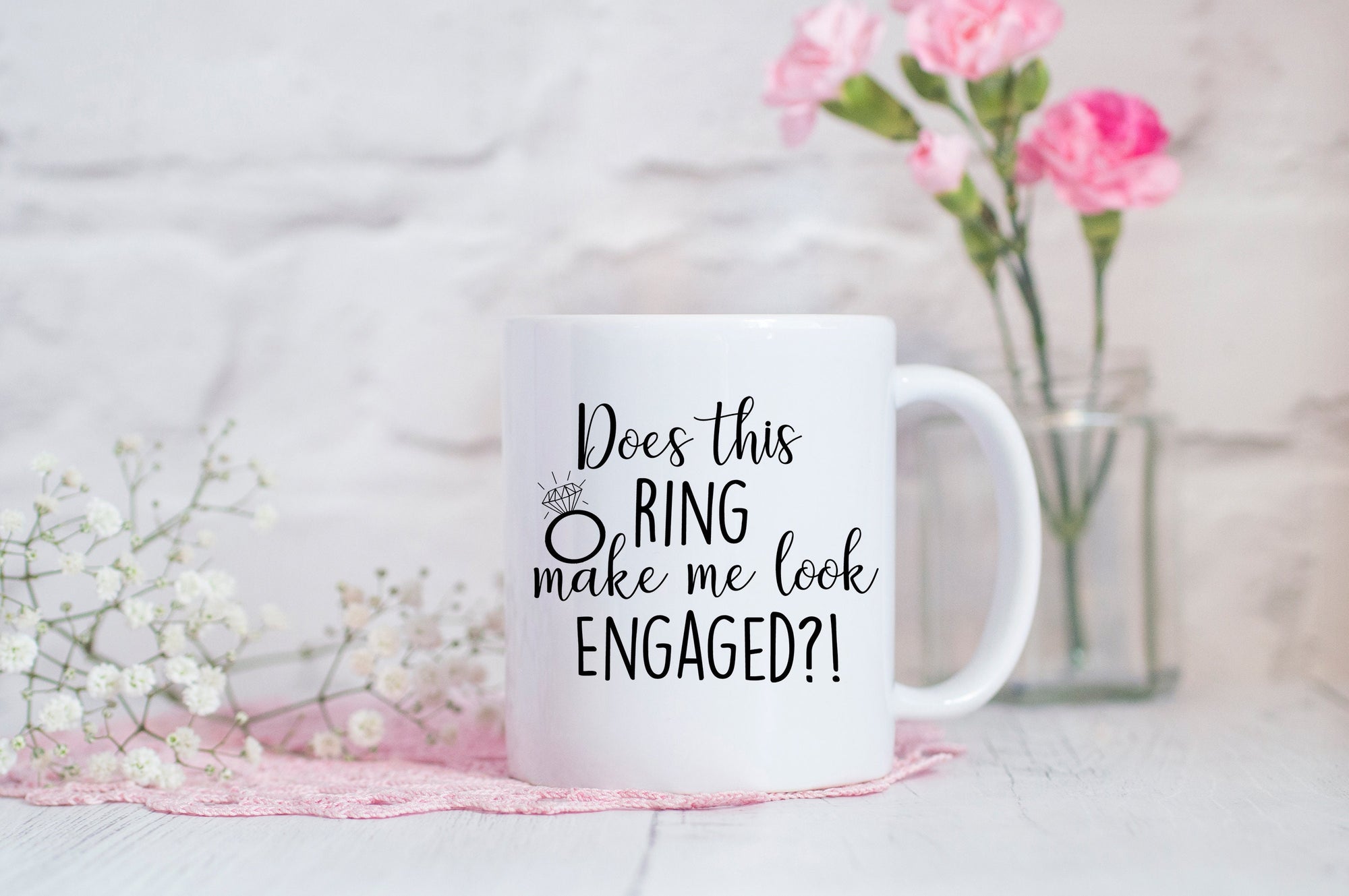 Does This Ring Make Me Look Engaged? Mug - Engagement Gift - Engagement Mug - Bride To Be