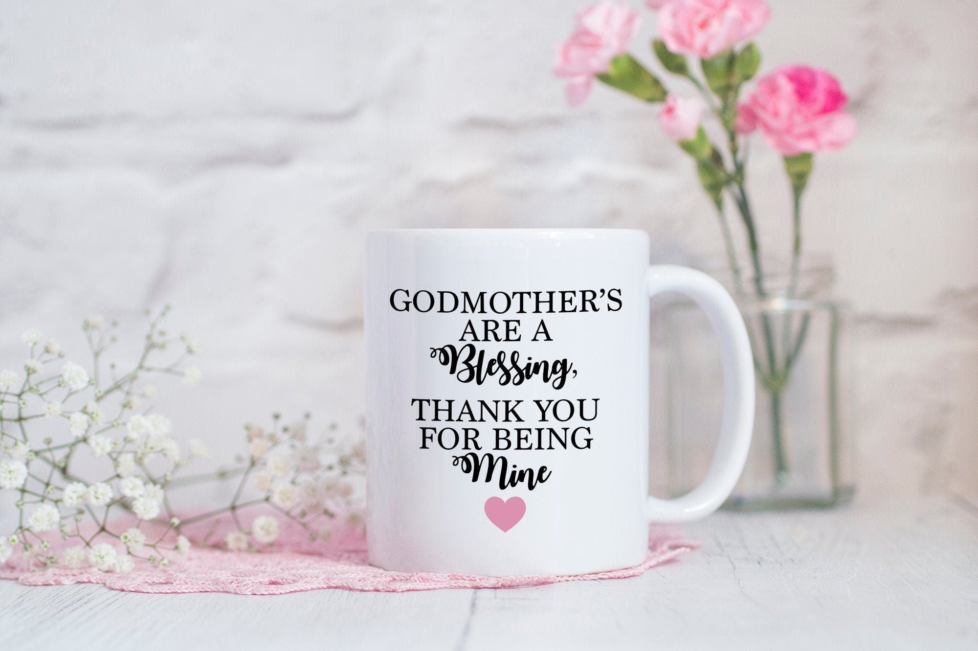 Godmother Mug - Thank You Godmother - Godparent Gift - Godmother Mug - Christening - Gift To Godmother