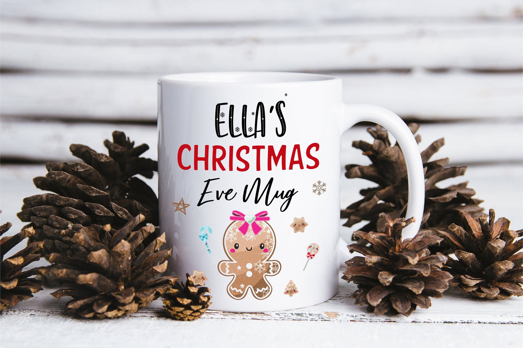 Personalised Gingerbread Christmas Eve Mug - Christmas Eve Box - Kids Christmas Mug