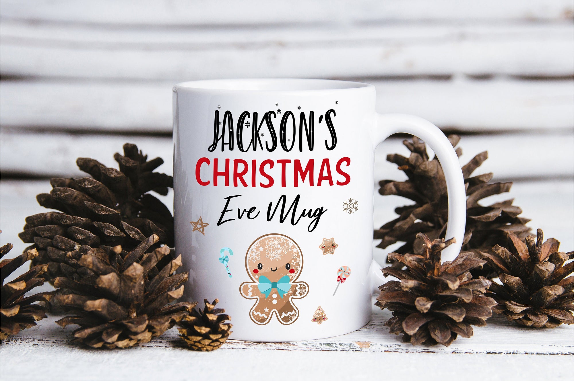 Personalised Gingerbread Christmas Eve Mug - Christmas Eve Box - Kids Christmas Mug