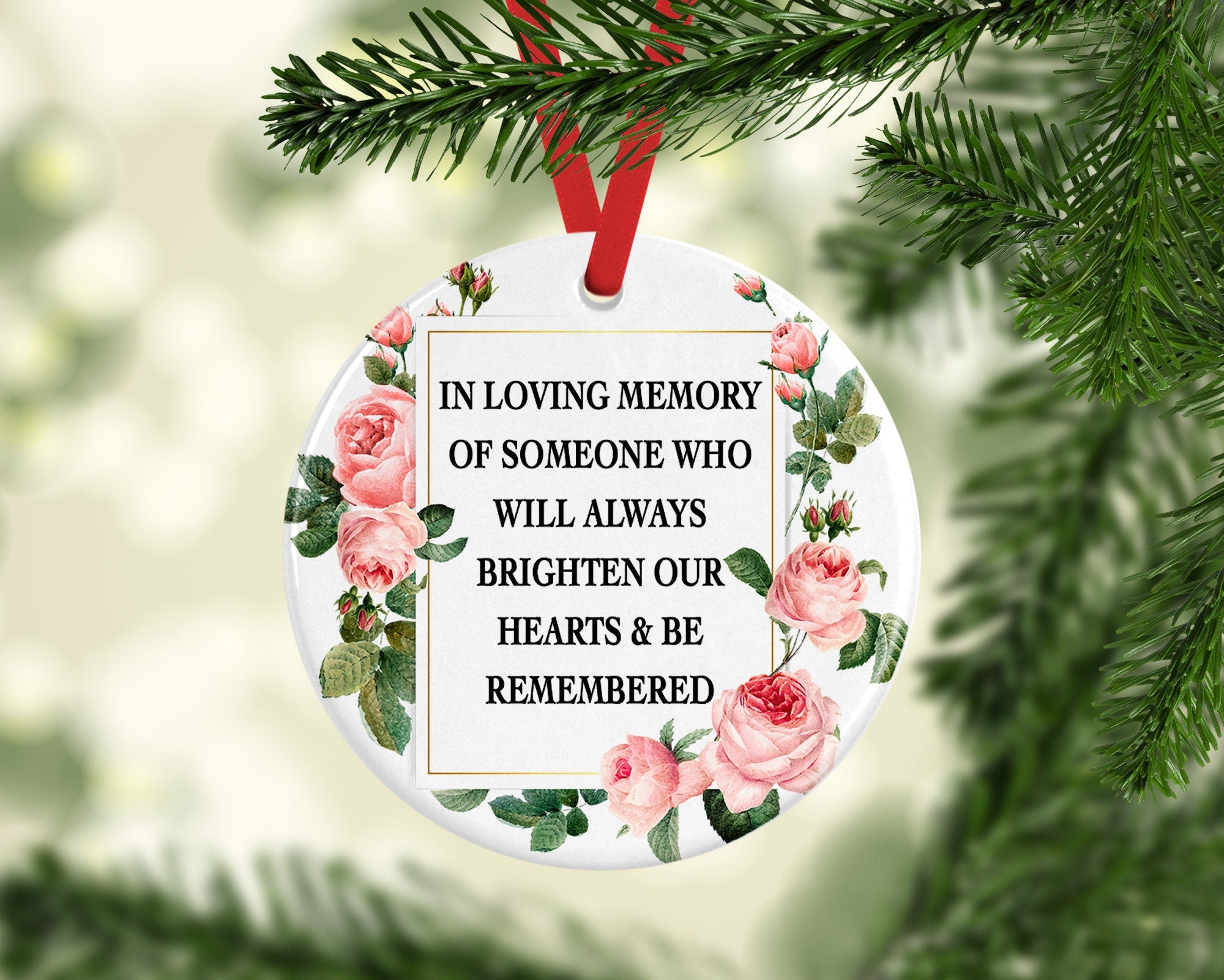 In Loving Memory Memorial Ceramic Christmas Decoration - Memorial Christmas Ornament