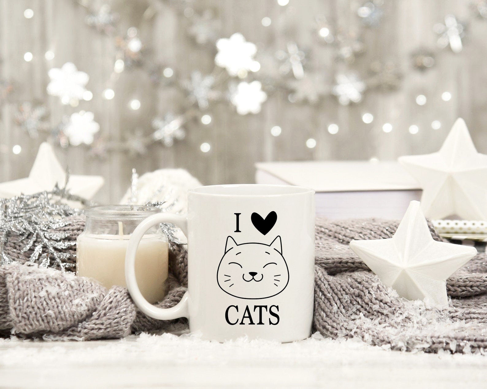 I Heart Cat Mug - Cat Gift - Cat Lover - Gift For A Cat Lover - Cat Mug