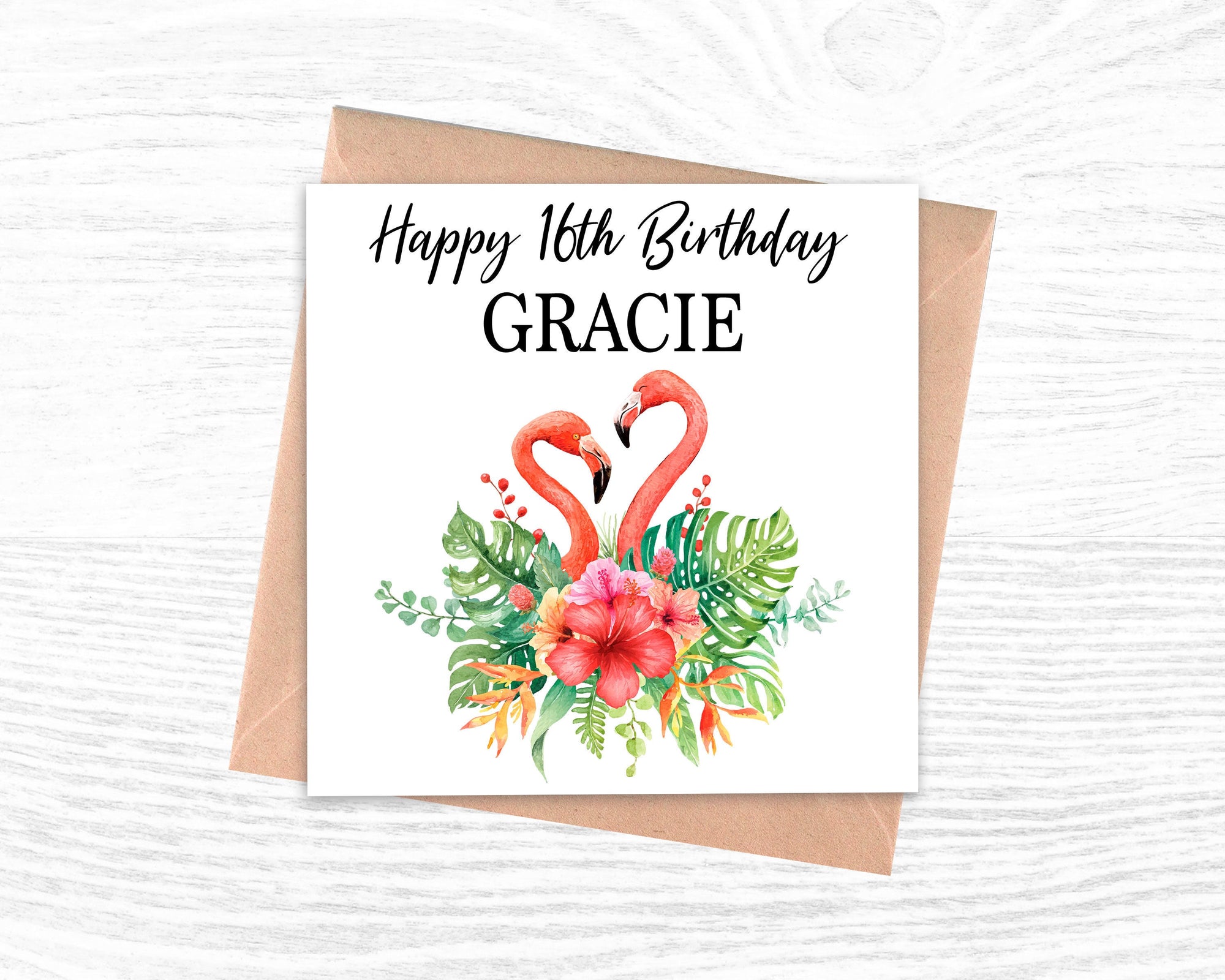 Birthday Flamingo Card - Happy Birthday - Birthday Card