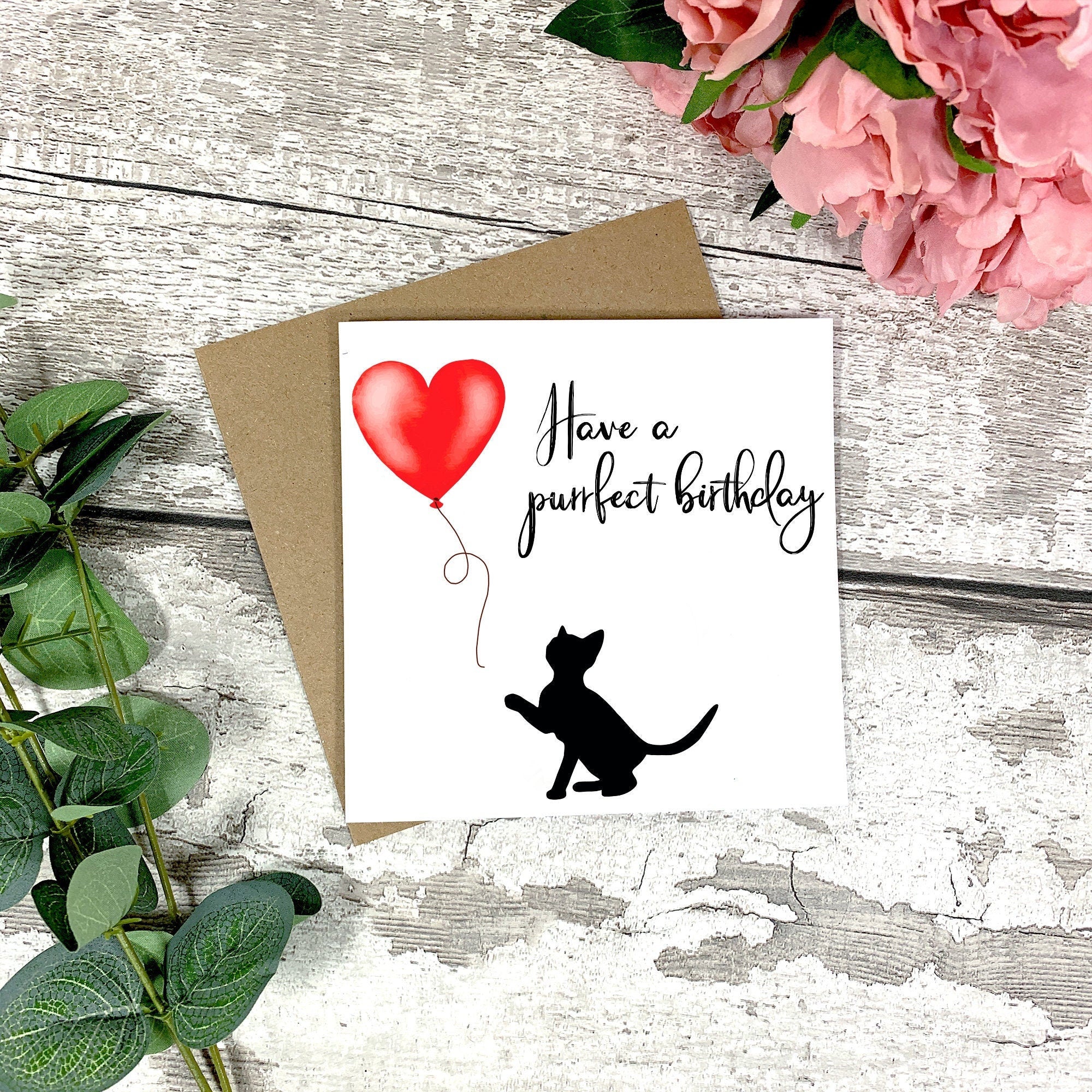 Birthday Cat Card - Happy Birthday - Birthday Card -