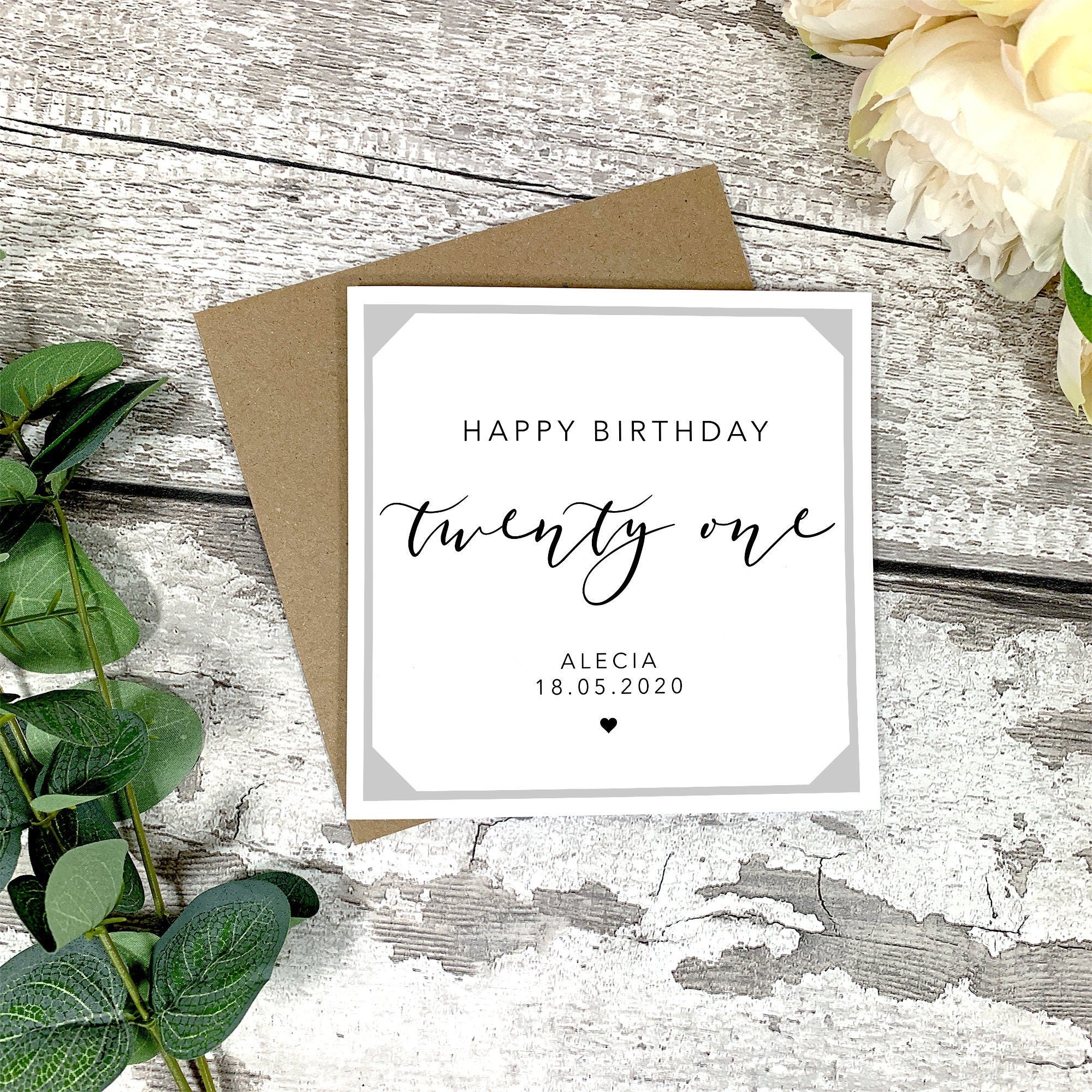 Personalised 21st Birthday Card - Happy Birthday - Birthday Card - 21st Card