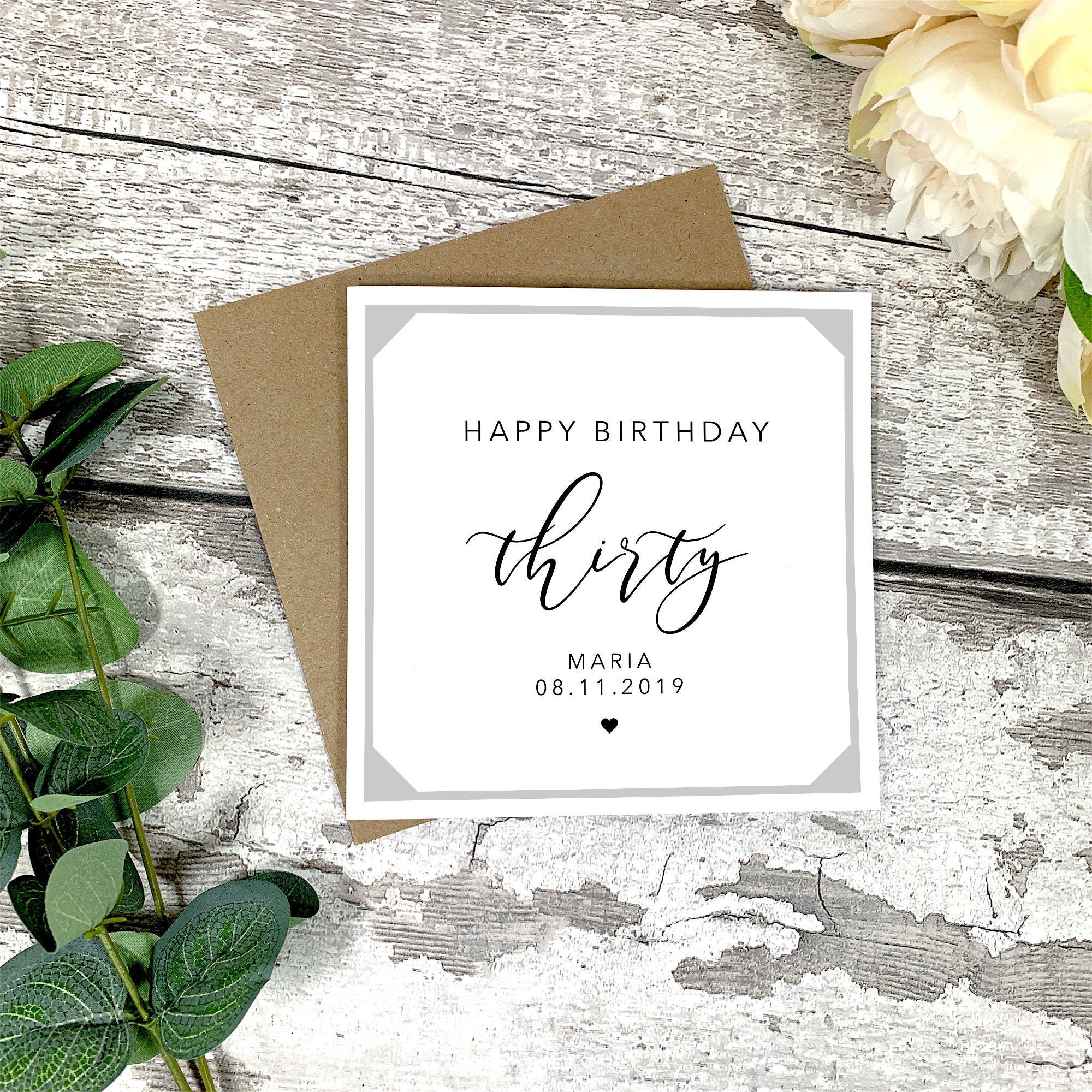 Personalised 30th Birthday Card - Happy Birthday - Birthday Card - 30th Card