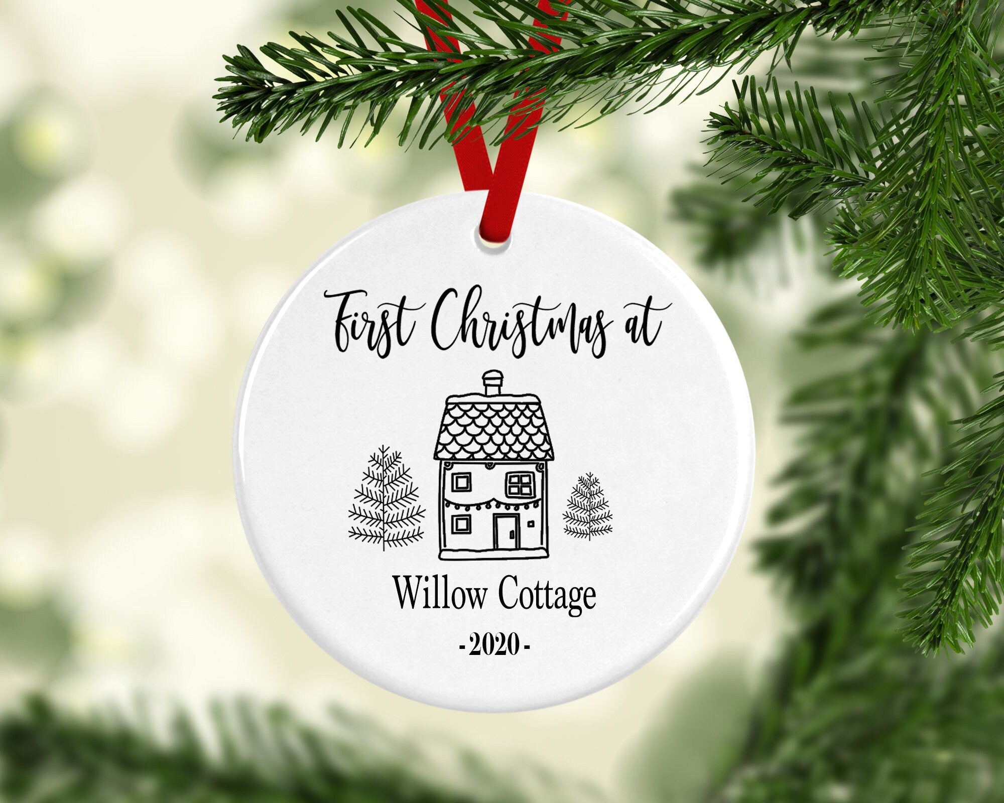 New Home Ceramic Christmas Decoration - Housewarming Gift - New Home Bauble