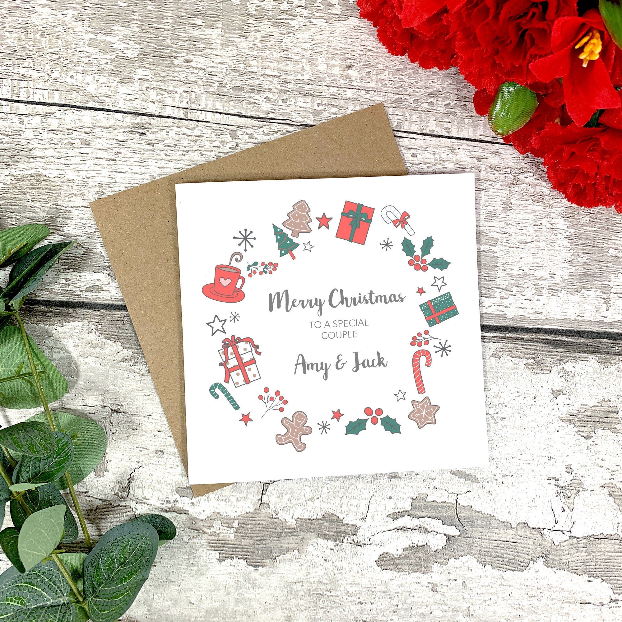 Personalised Christmas Card - Friend Christmas Card - Couple Christmas Card - Neighbour Christmas Card