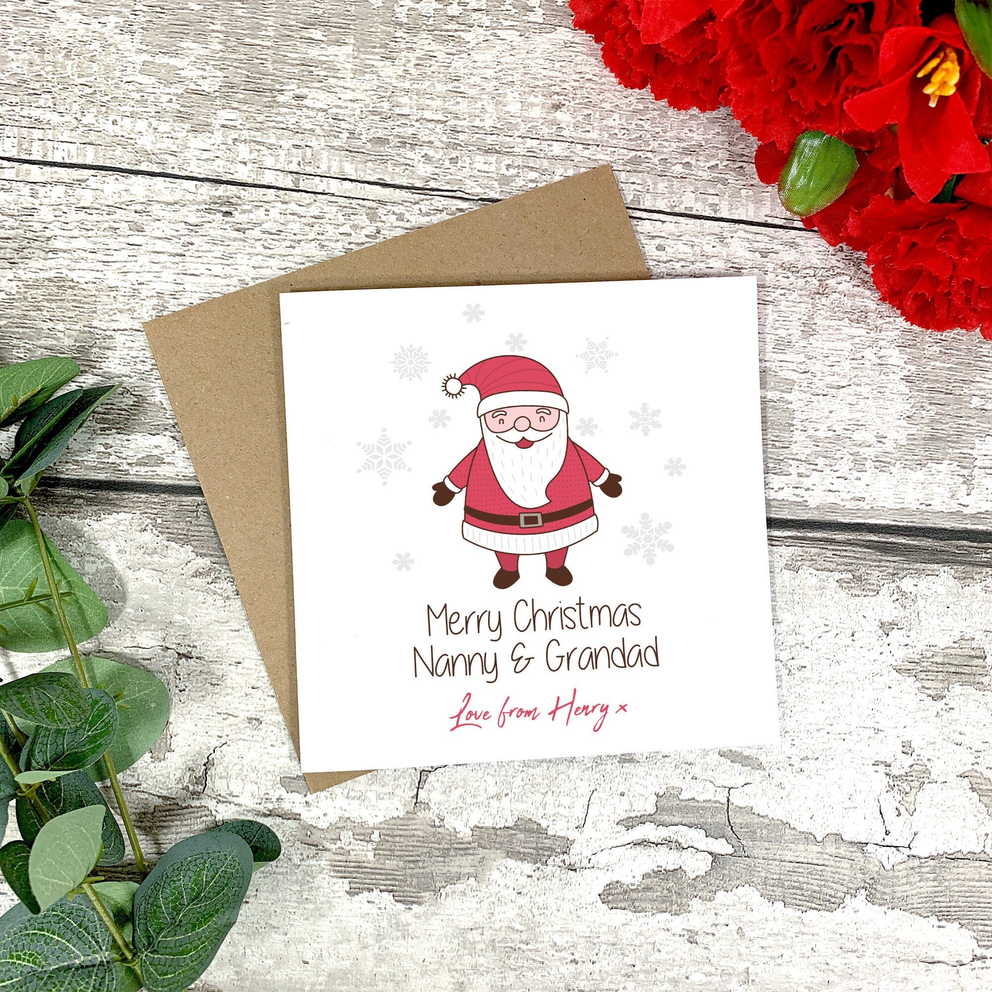 Personalised Christmas Card - Nanny & Grandad Christmas Card - Grandkids Christmas Card - Christmas Card