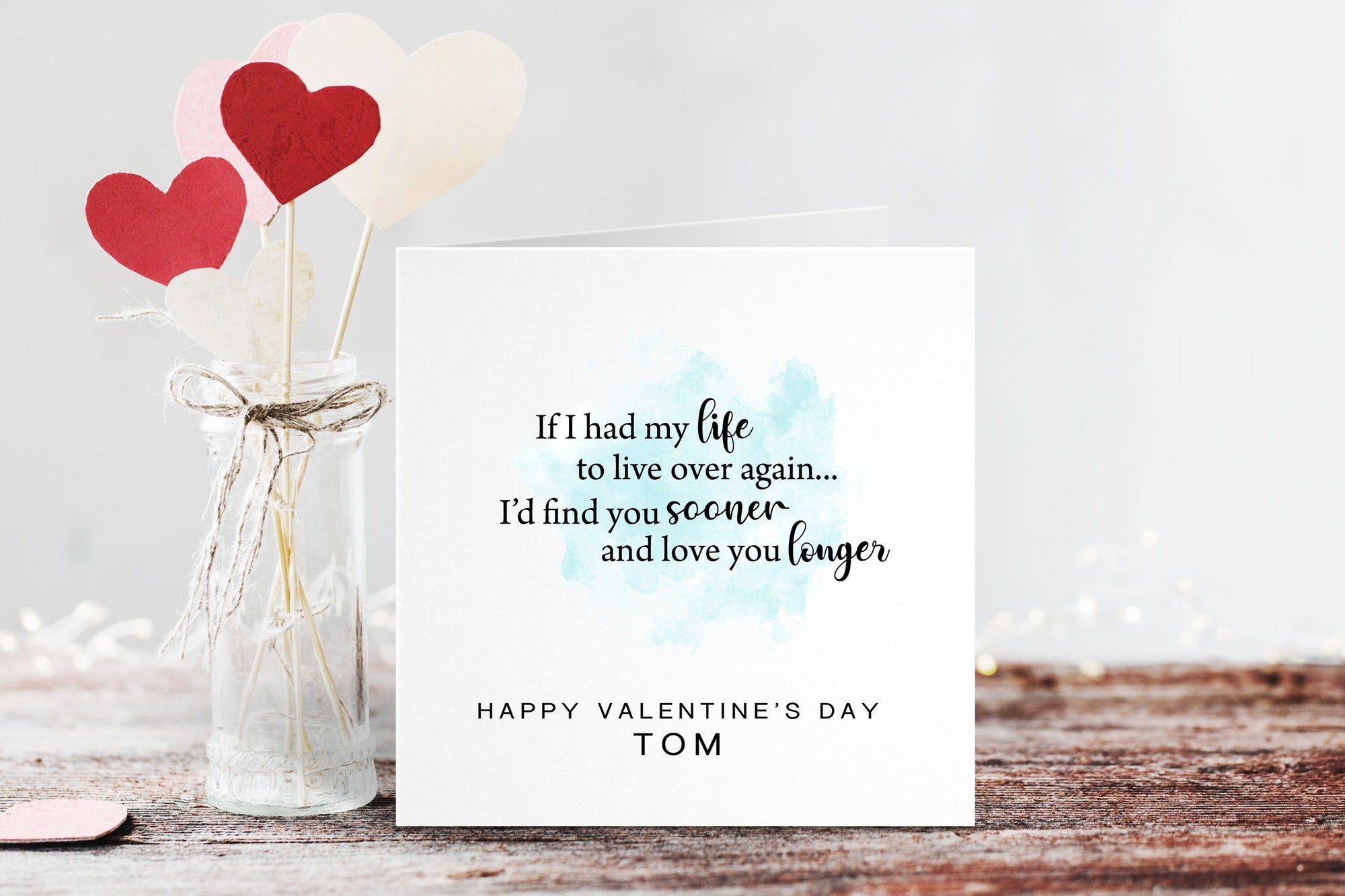 Love You Longer Poem Valentines Day Card - Valentine's Day - Couple Card - Husband Card - Wife Card - Boyfriend Card - Romantic Card For Him