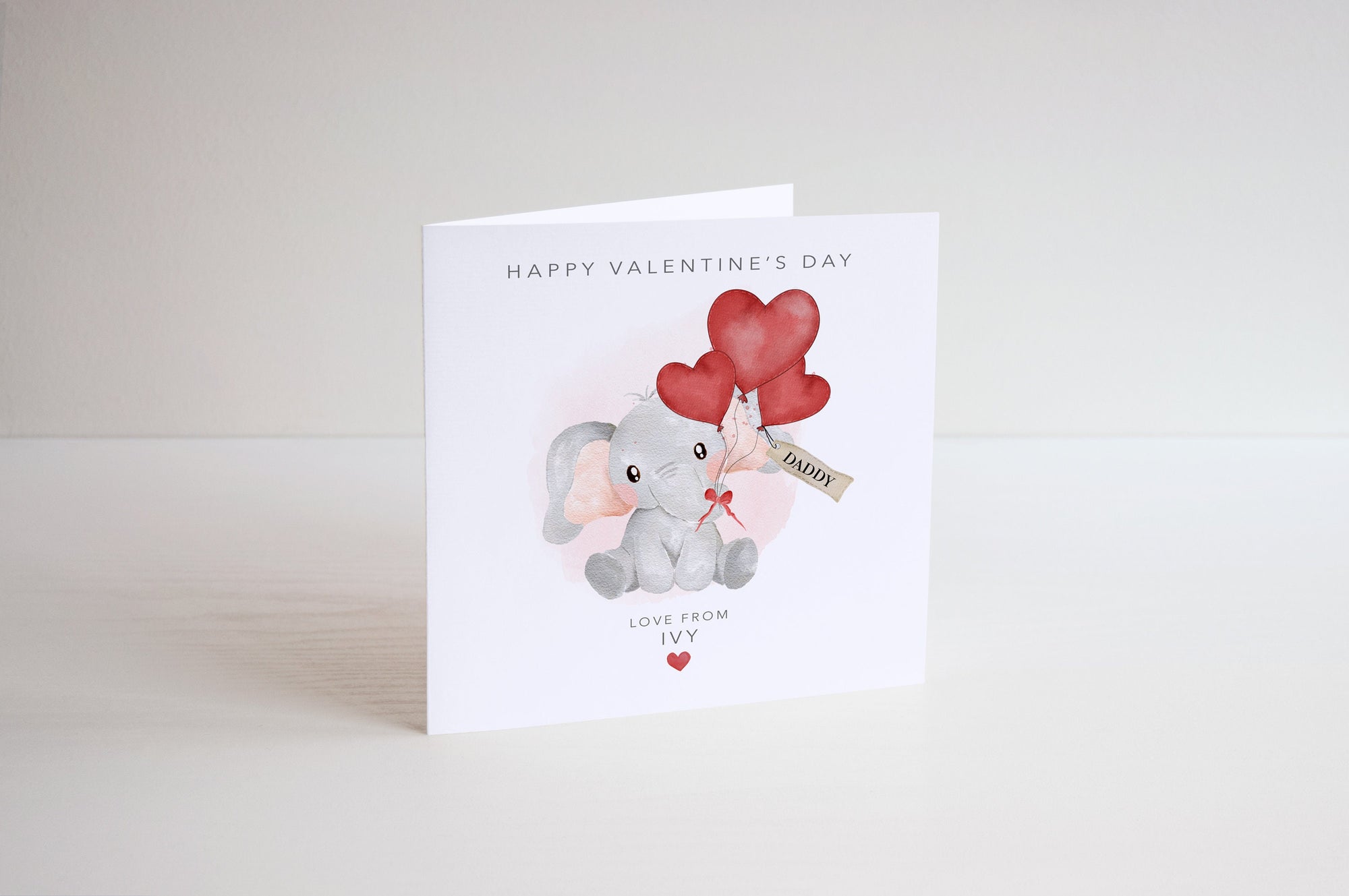 Personalised Valentines Daddy Card - First Valentines - Daddy Card - Valentines Balloon Card - On Your First Valentines - Kids Valentines