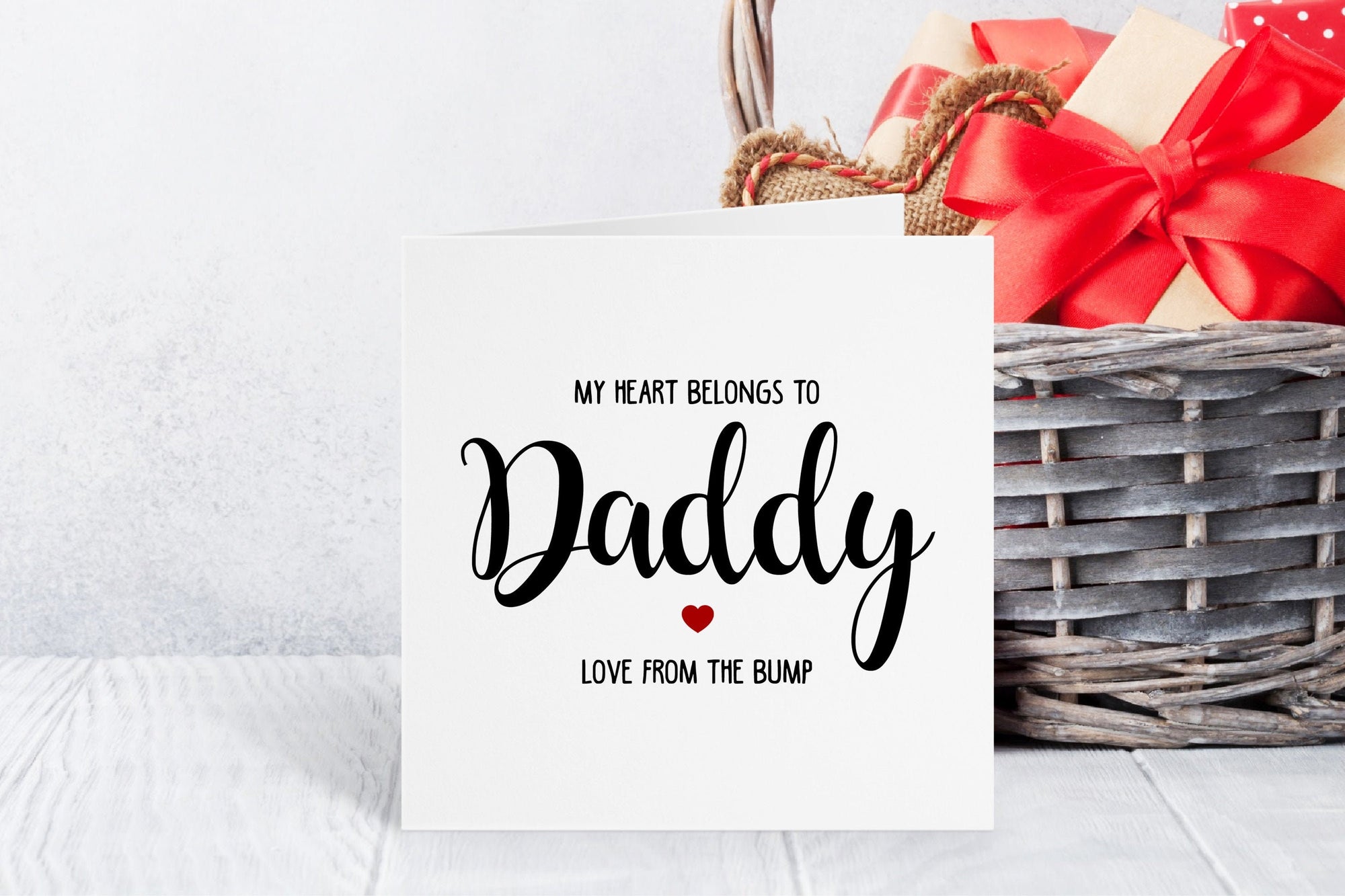 Valentines Daddy Card - Daddy To Be Valentines Day Card - Love From Bump - Valentines Card From Baby - First Valentines - Kids Valentines