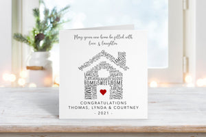 Personalised New Home Card - New Home Gift - Congratulations On Your New Home - Happy Moving Day - New Home Card For Friends - C114