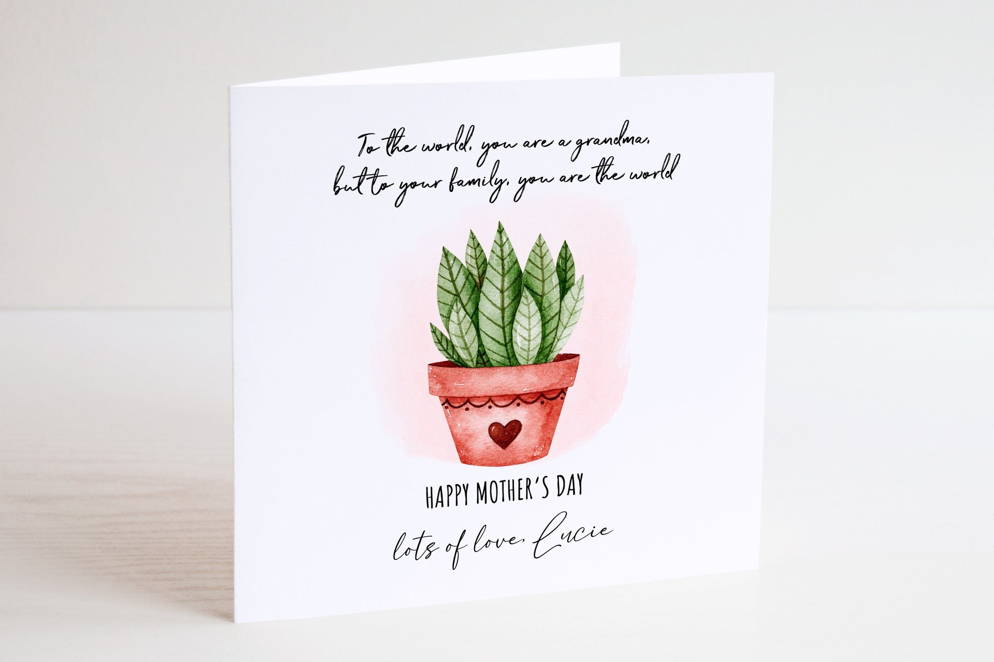 Happy Mother's Day Personalised Card Poem - Nanny Card - Watercolour Mother's Day Card - Mum Greeting Card - Nan Mother's Day - Nanny Card