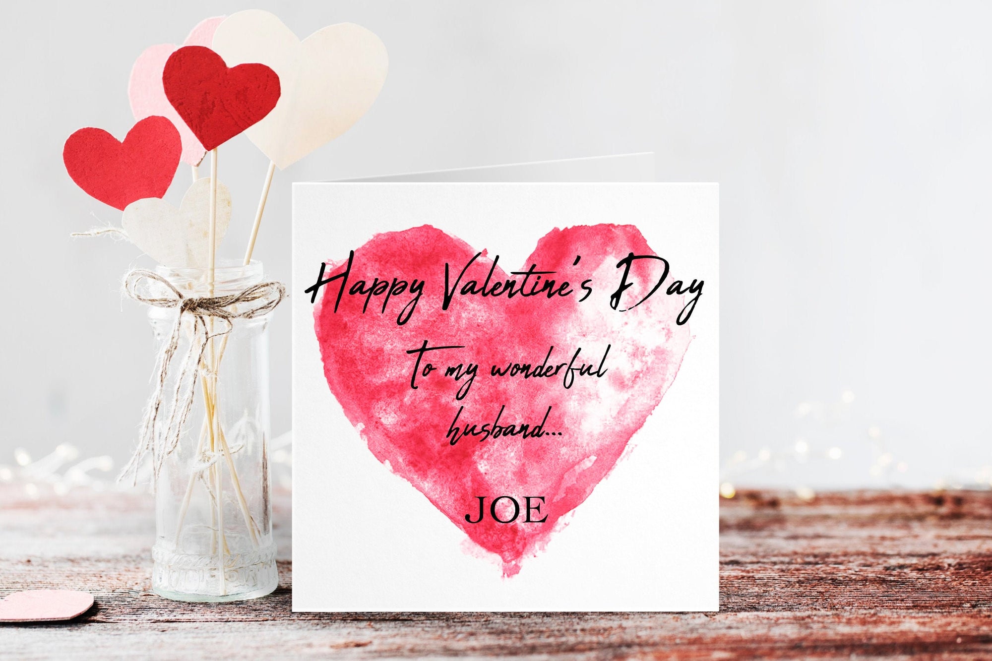 Personalised Valentine's Day Card - Valentine's Day - Couple Card - Husband Card - Wife Card - Boyfriend Card