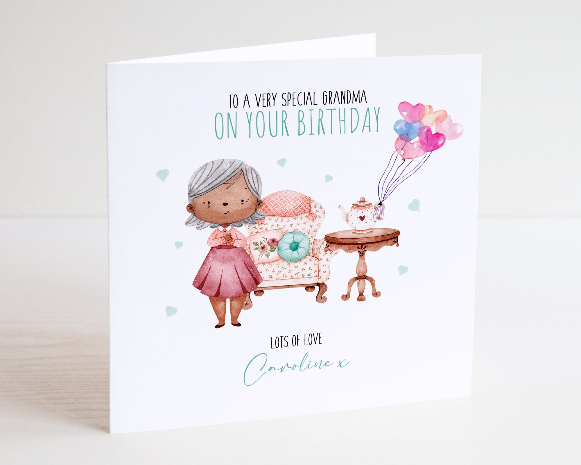 Personalised Nanny Birthday Card - Happy Birthday - Nanny Gift - Grandkids Card