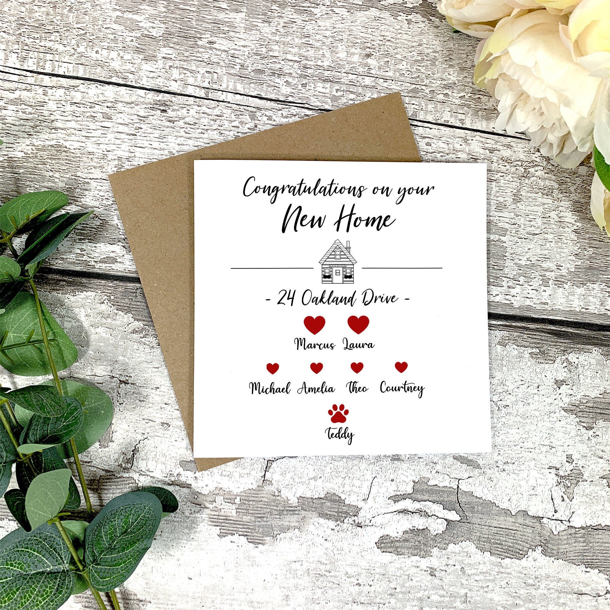 Personalised New Home Card - New Home Gift - Congratulations On Your New Home