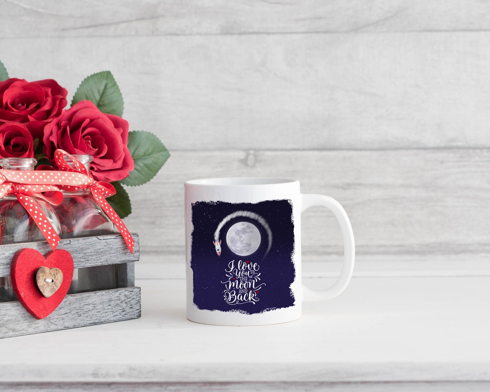 I Love You To The Moon And Back Mug - Valentine's Day - Anniversary Gift - Couple Gift - Husband Gift - Wife Gift - Boyfriend Gift