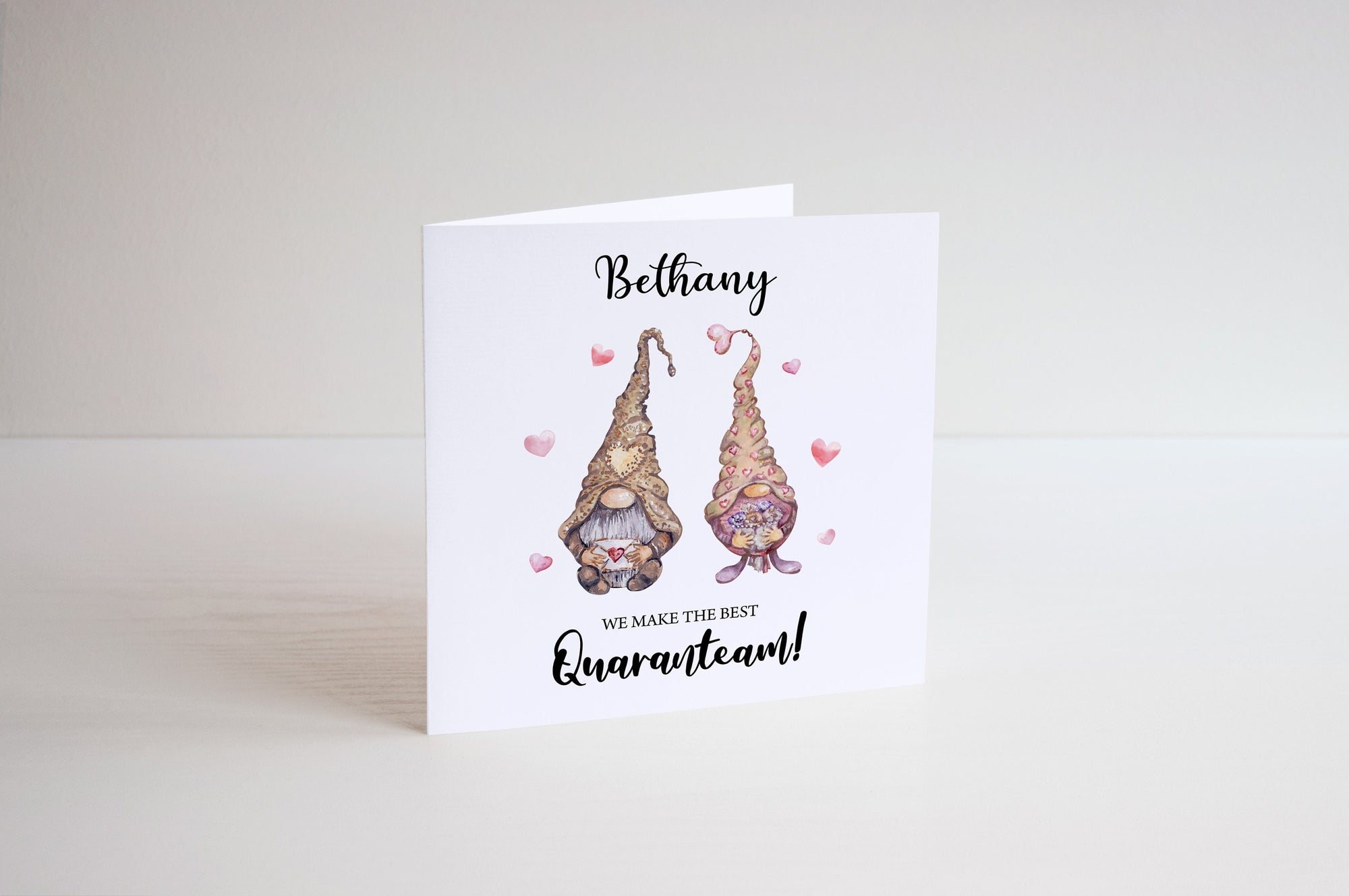 Personalised Valentine's Day Hearts Card - Valentines Gift For Him - Couple Card - Husband Card - Boyfriend Card - Quarantine Card