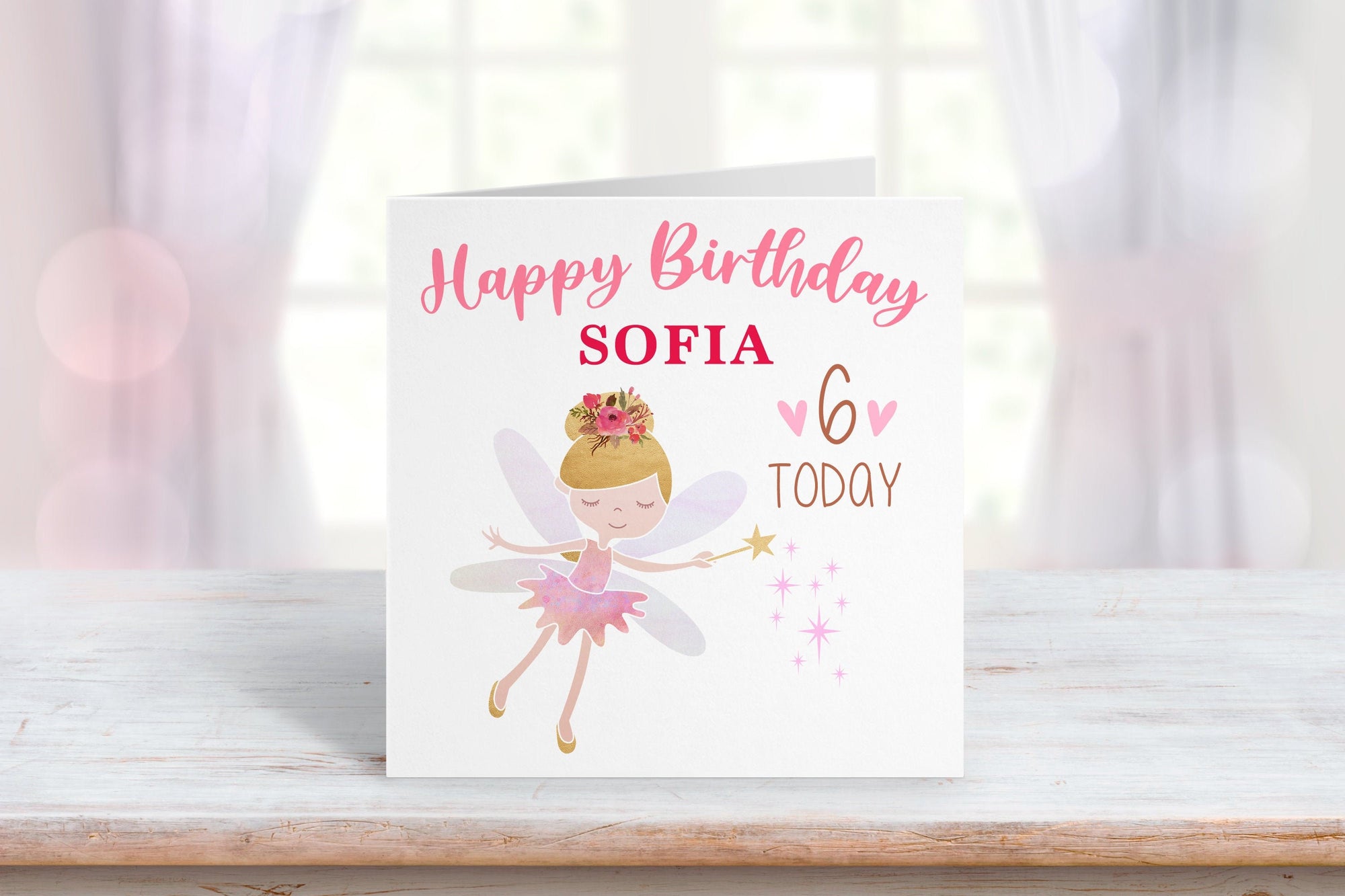 Personalised Fairy Card - Happy Birthday - Birthday Card - Kids Birthday Card