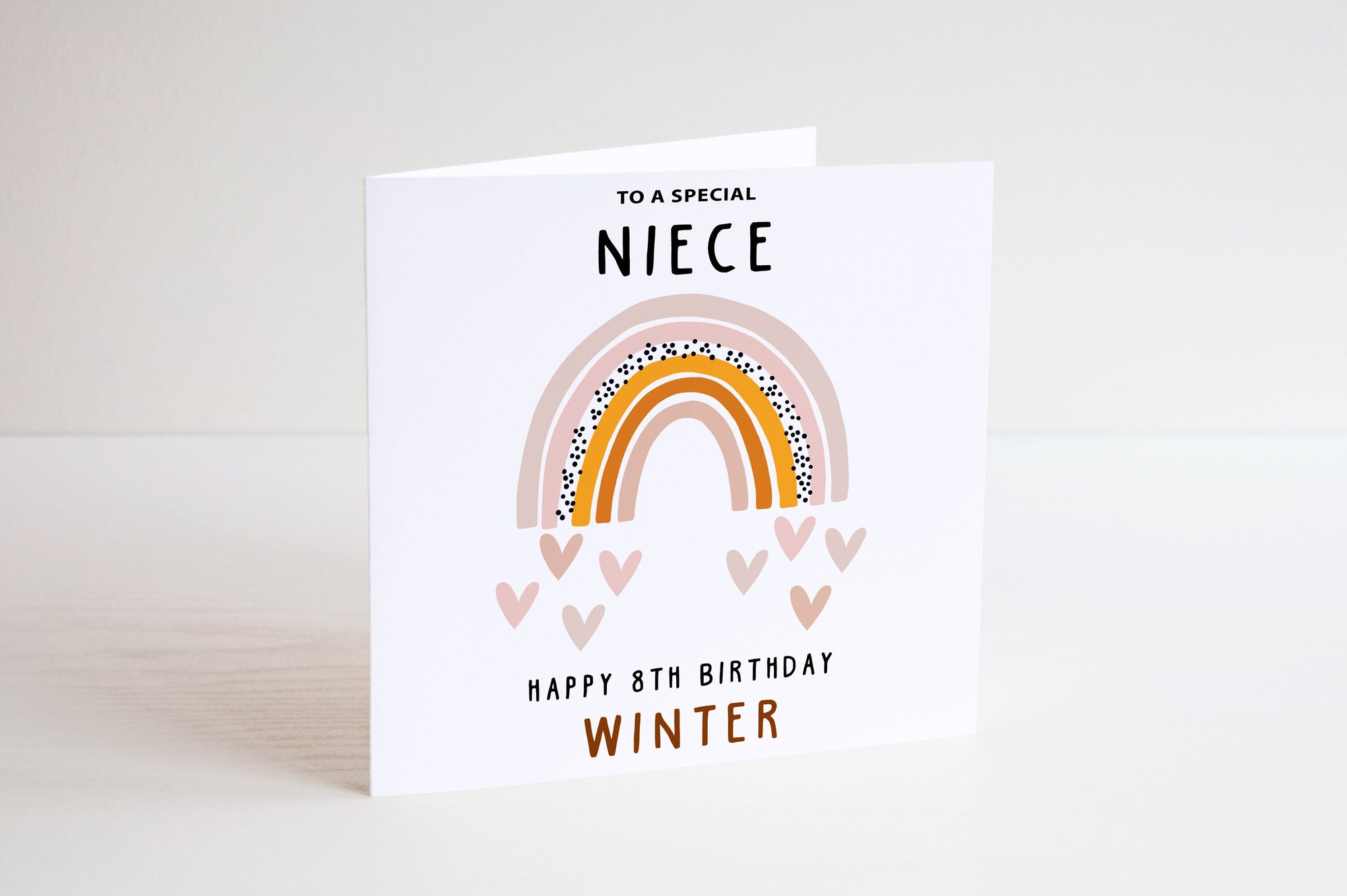 Personalised Age Neutral Rainbow Card - Happy Birthday - Birthday Card - Kids Birthday Card