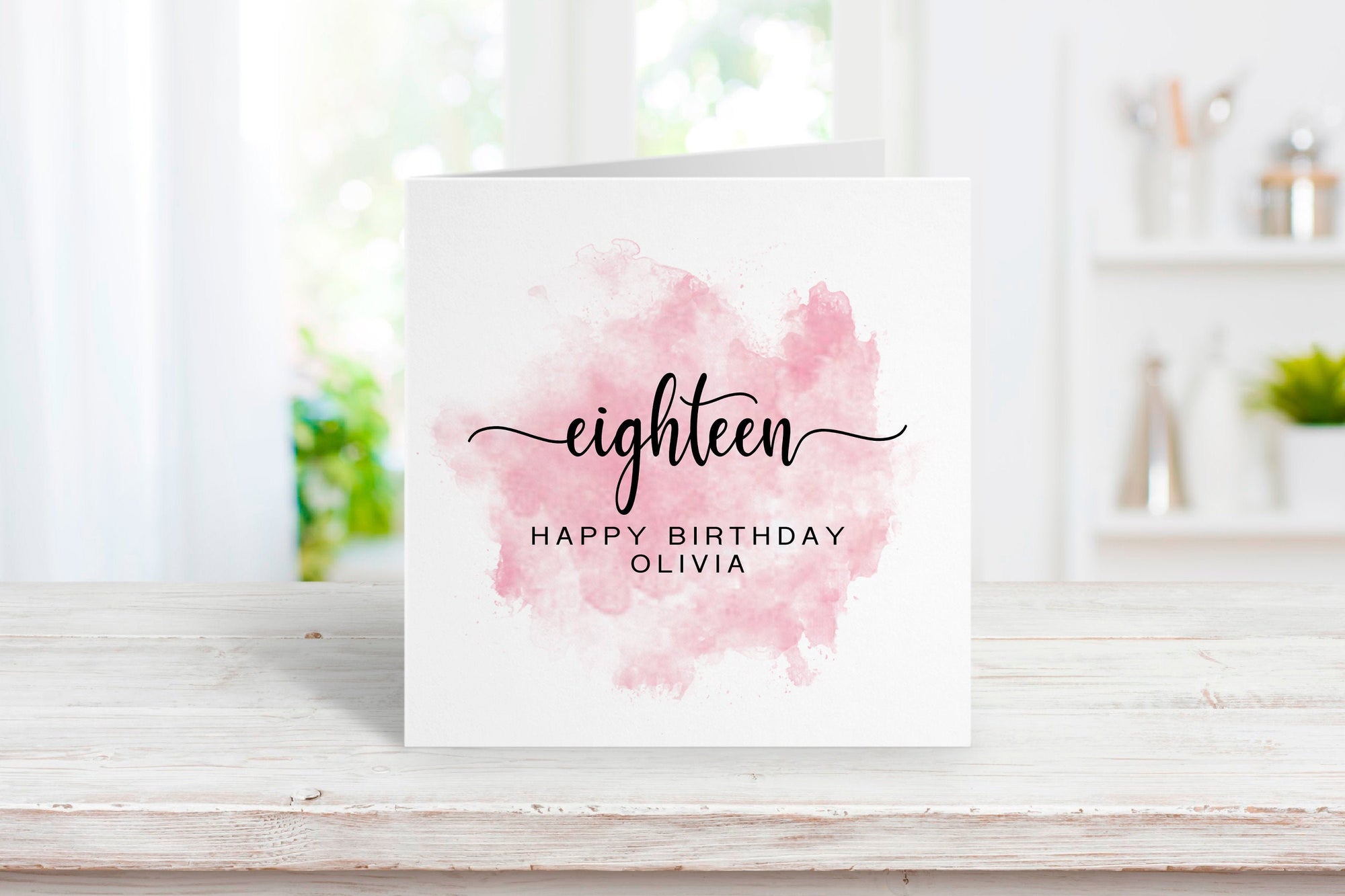 Personalised 18th Watercolour Birthday Card - Happy Birthday - Birthday Card - 18th Card - Watercolour Card