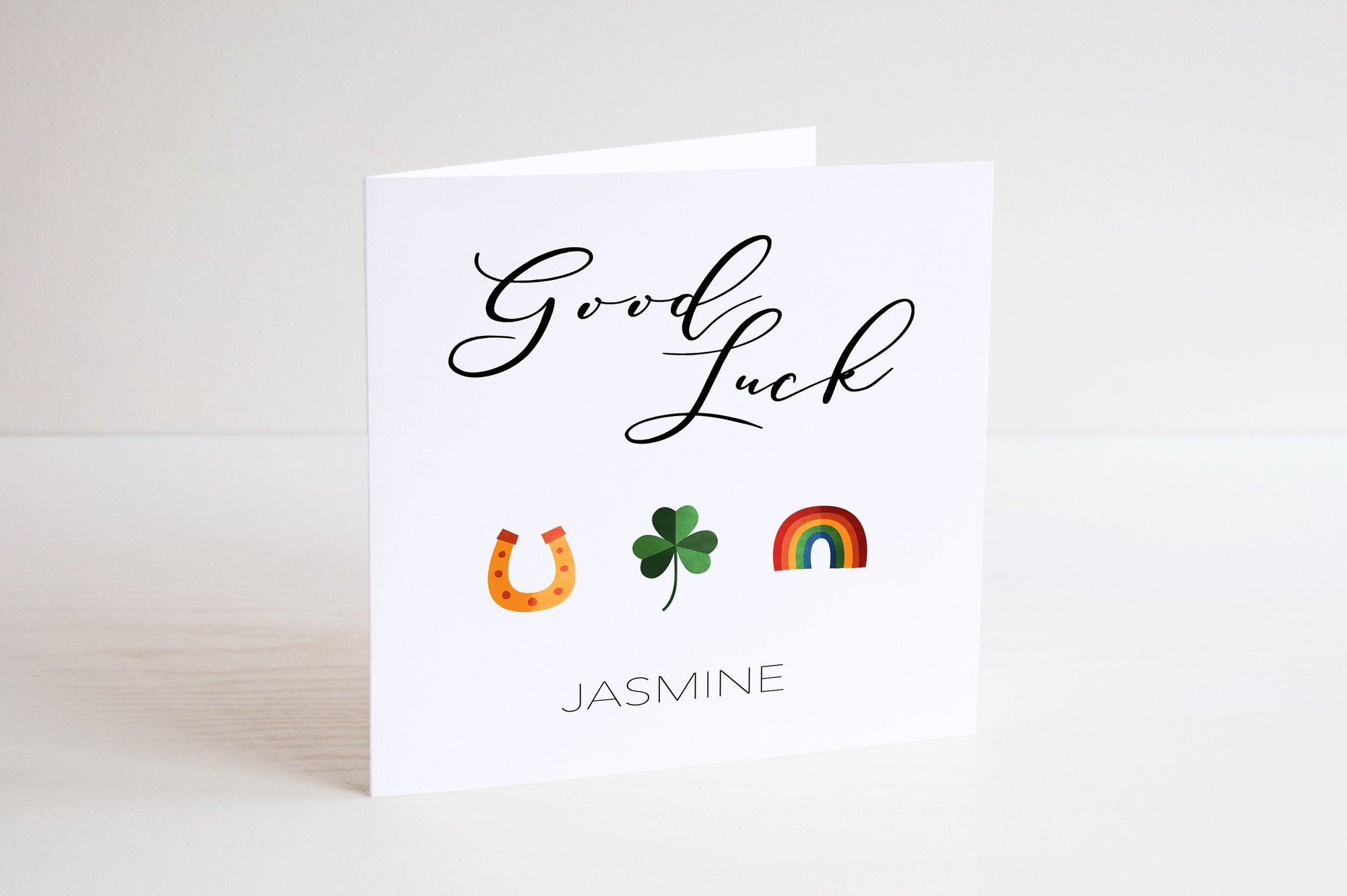 Personalised Good Luck Card - Card For Luck - Wishing Luck - Good Luck Wish - Shamrock