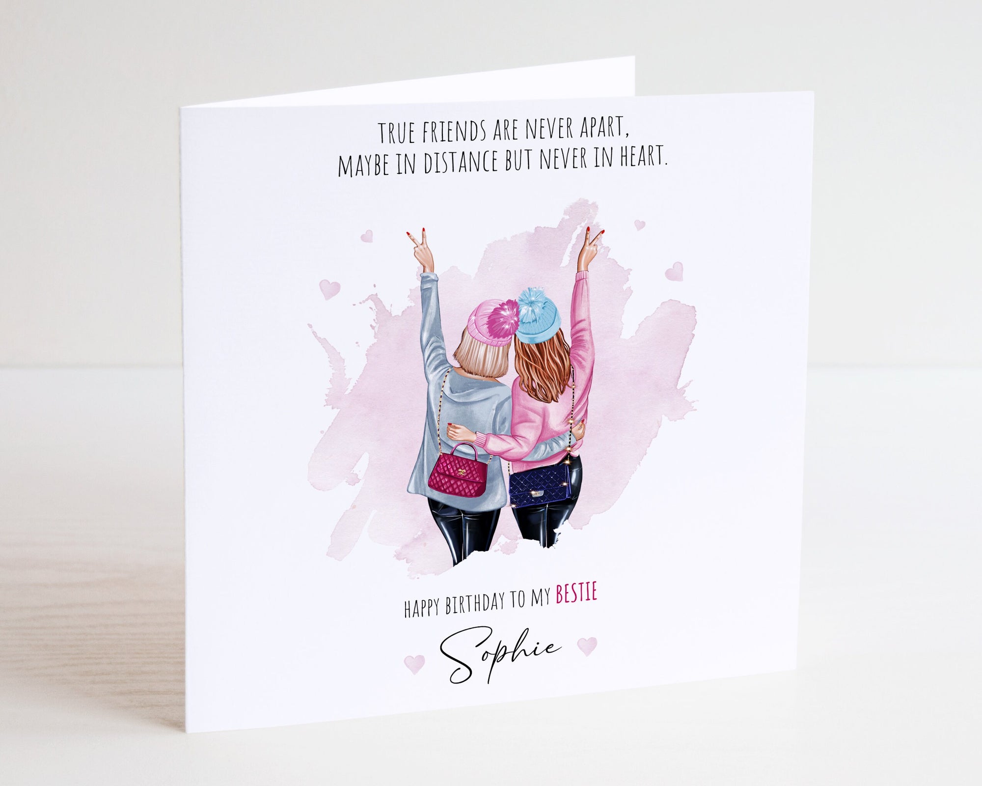 Personalised Bestie Birthday Card - Best Friend Birthday Card - Bestie Card - Friendship Card - Friend Birthday - Friend Greeting Card