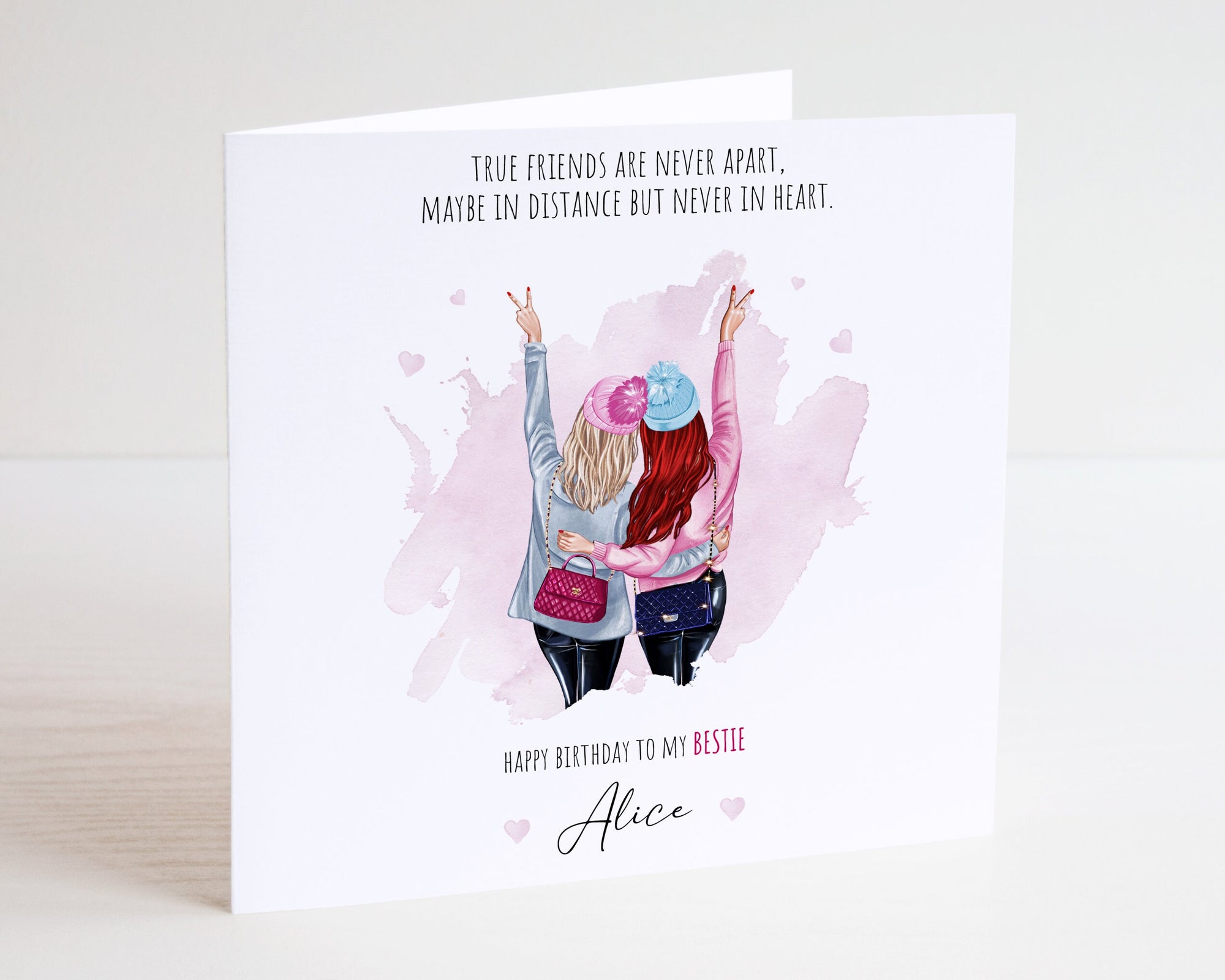 Personalised Bestie Birthday Card - Best Friend Birthday Card - Bestie Card - Friendship Card - Friend Birthday - Friend Greeting Card