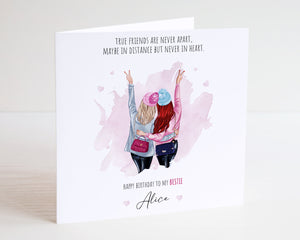 Personalised Bestie Birthday Card - Best Friend Birthday Card - Bestie Card - Friendship Card - Friend Birthday - Friend Greeting Card