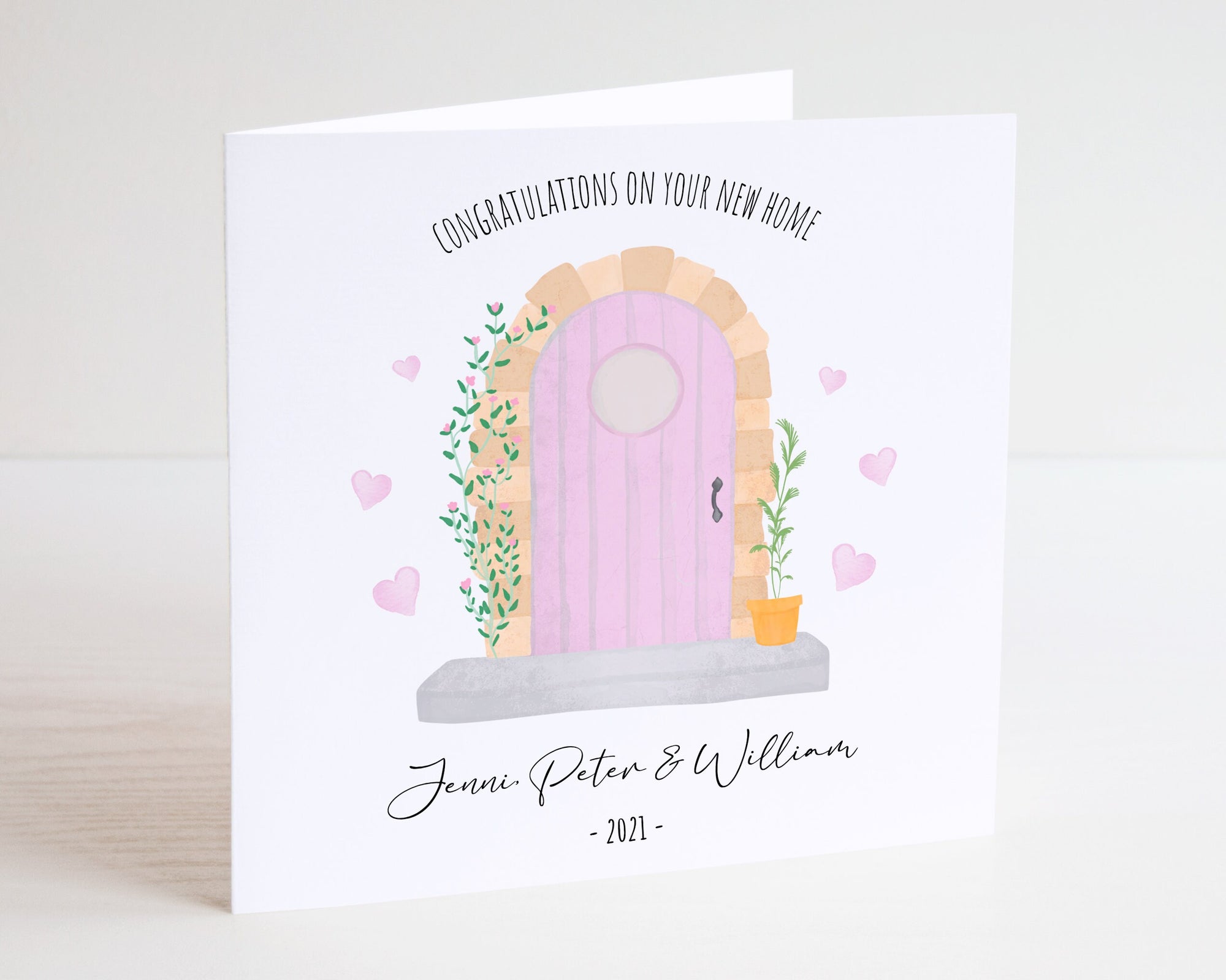 Personalised New Home Door Card - New Home Gift - Congratulations On Your New Home