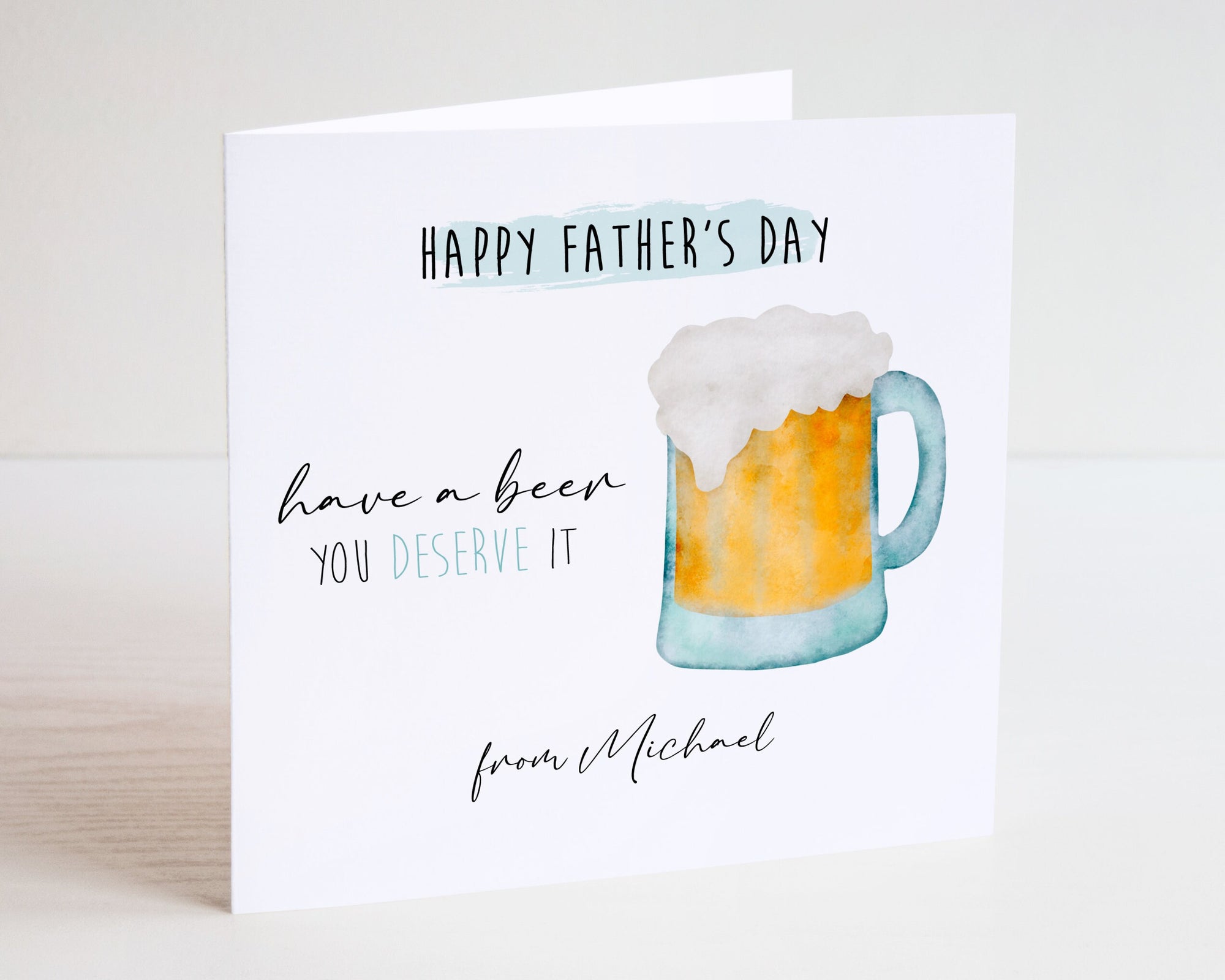 Personalised Father's Day Card - Dad Card - Father Card - Daddy Card - Fathers Day Beer Card - Alcohol Card