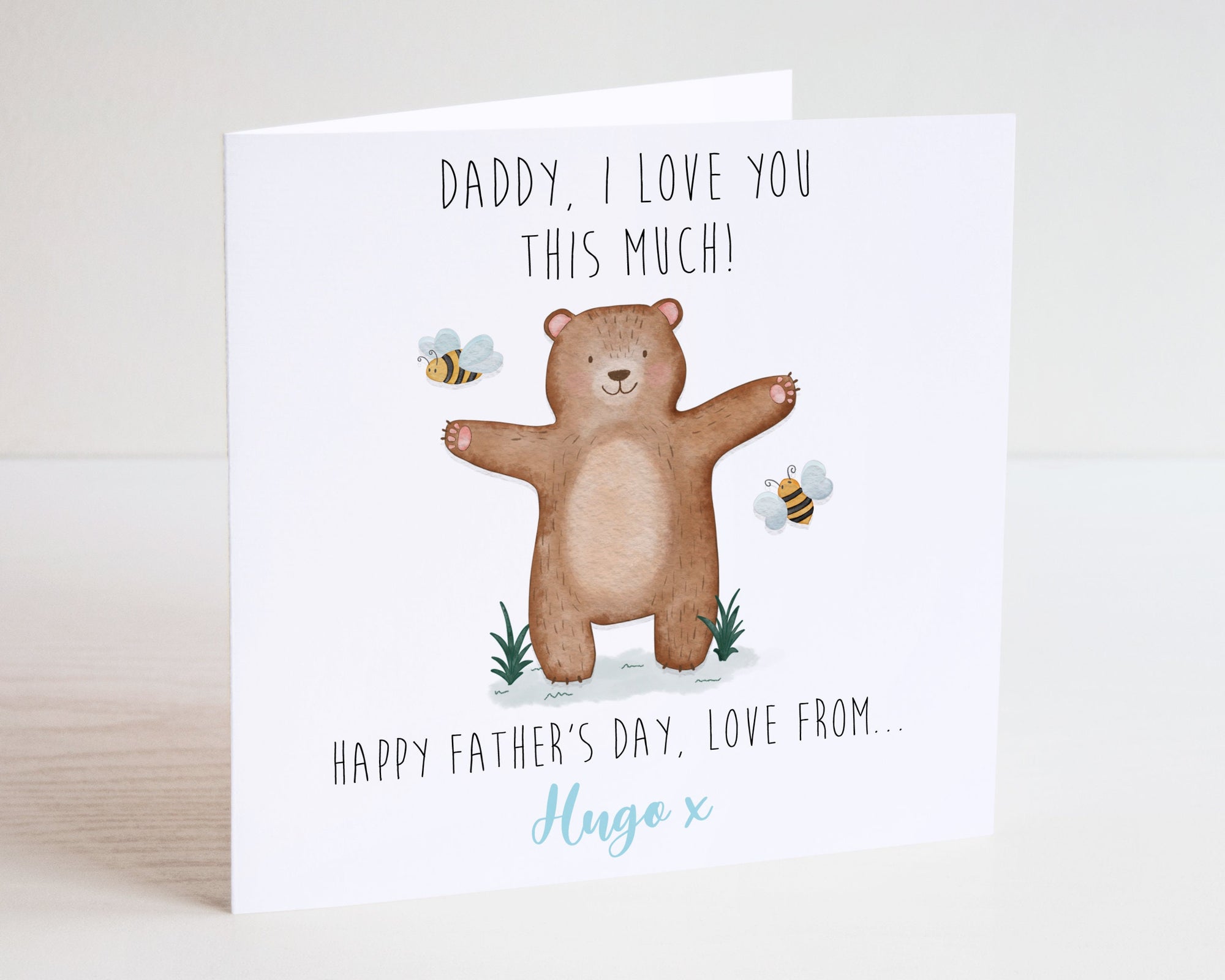 I Love You This Much Father's Day Card - Dad Card - Father Card - Daddy Card - Fathers Day Card - Papa Bear Card