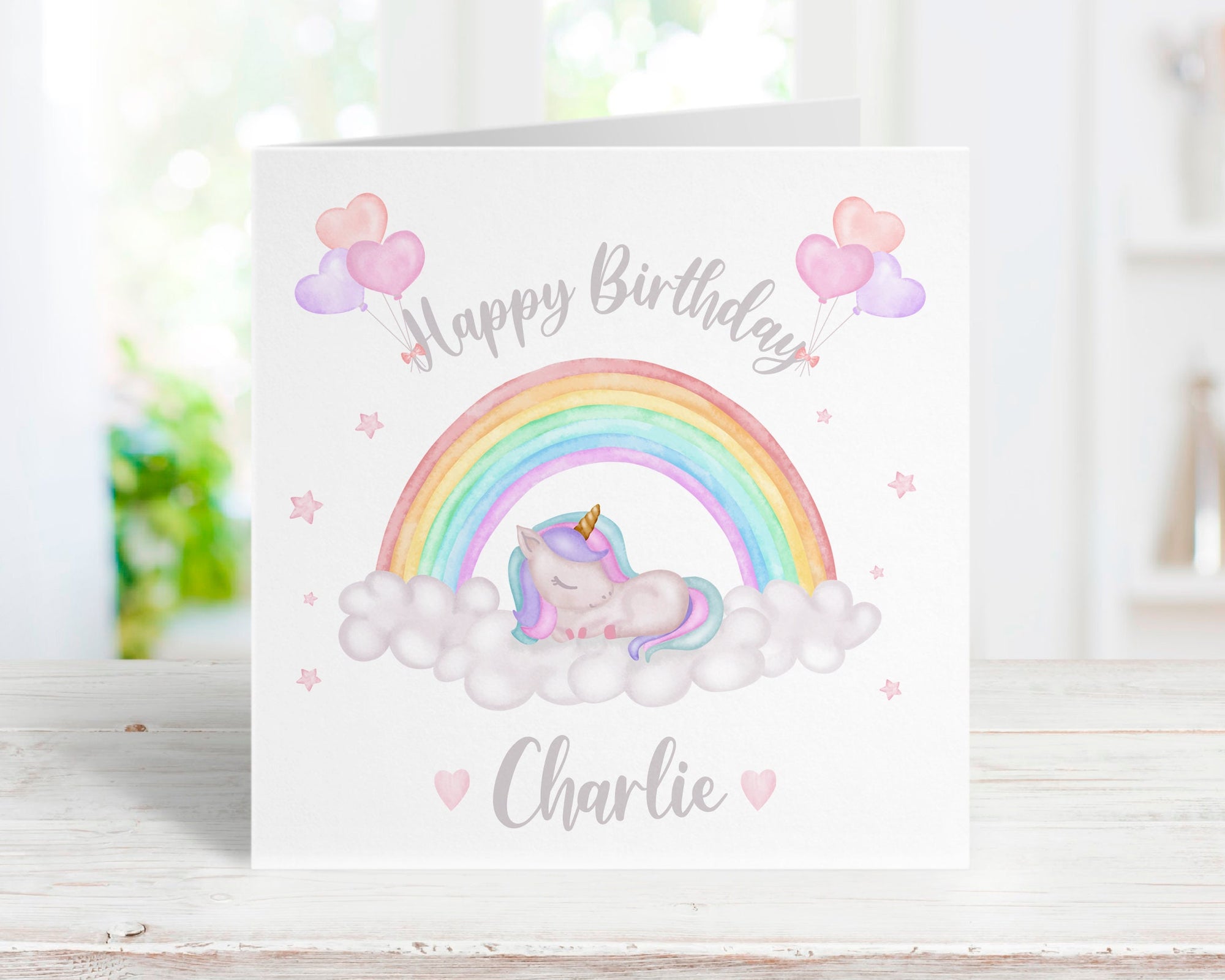 Unicorn Rainbow Birthday Card - Happy Birthday - Birthday Card - Kids Birthday Card