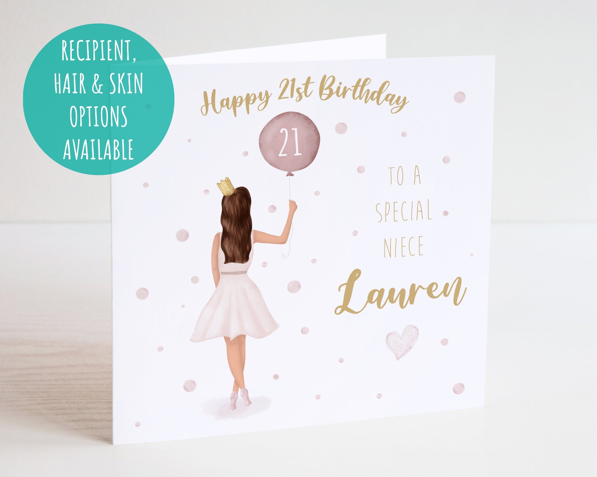 Personalised Birthday Girl Card - 21st Birthday Card - 18th Birthday Card - 16th Birthday Card - 30th Birthday Card - C136