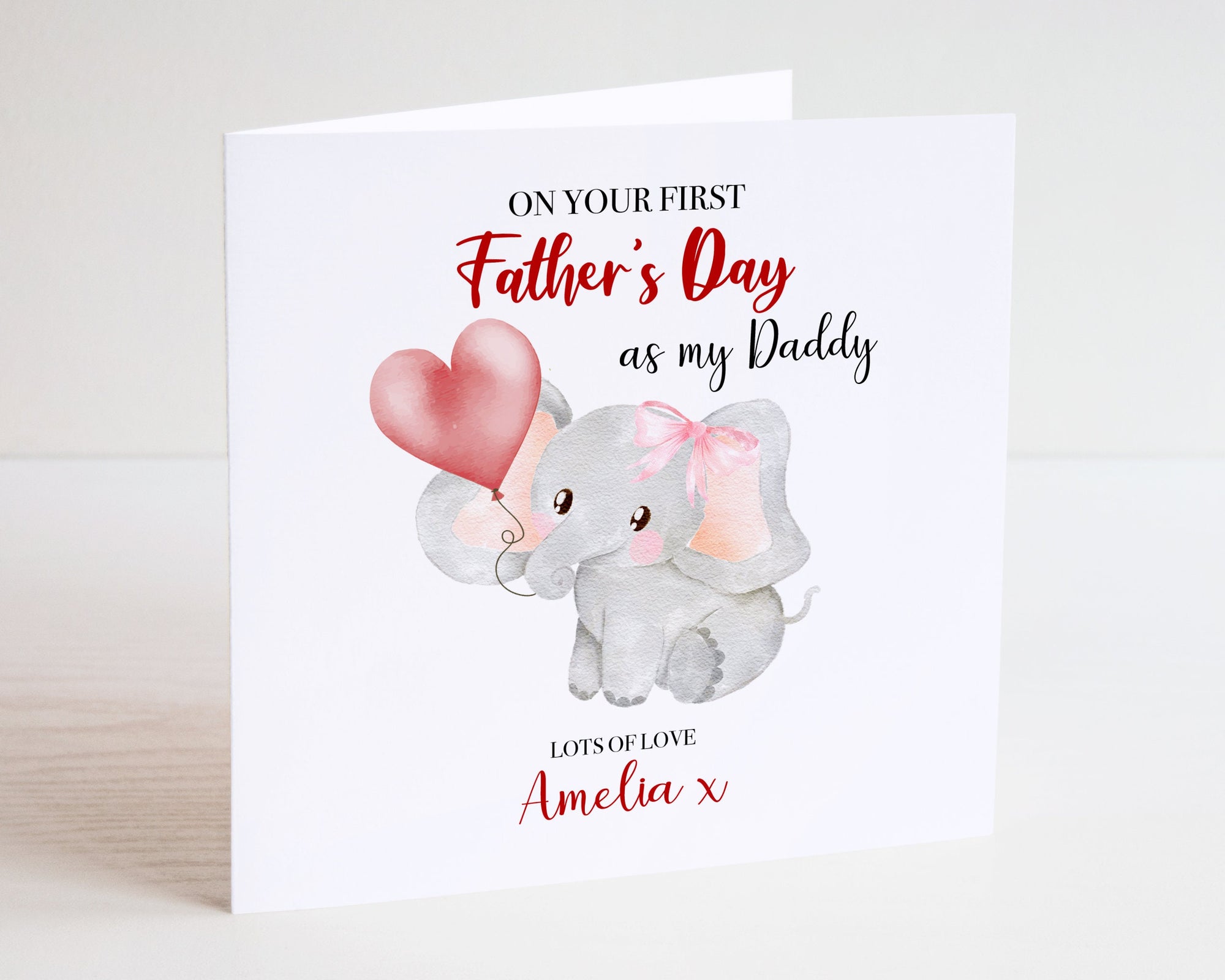 Happy First Father's Day Card - Daddy Card - Watercolour Father's Day Card - Dad Greeting Card - First Time Dad