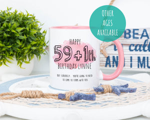 Personalised Age Watercolour Birthday Mug - Happy Birthday - Birthday Mug - Watercolour Mug - 60th Gift - 50th Gift- 40th Gift - 30th Gift