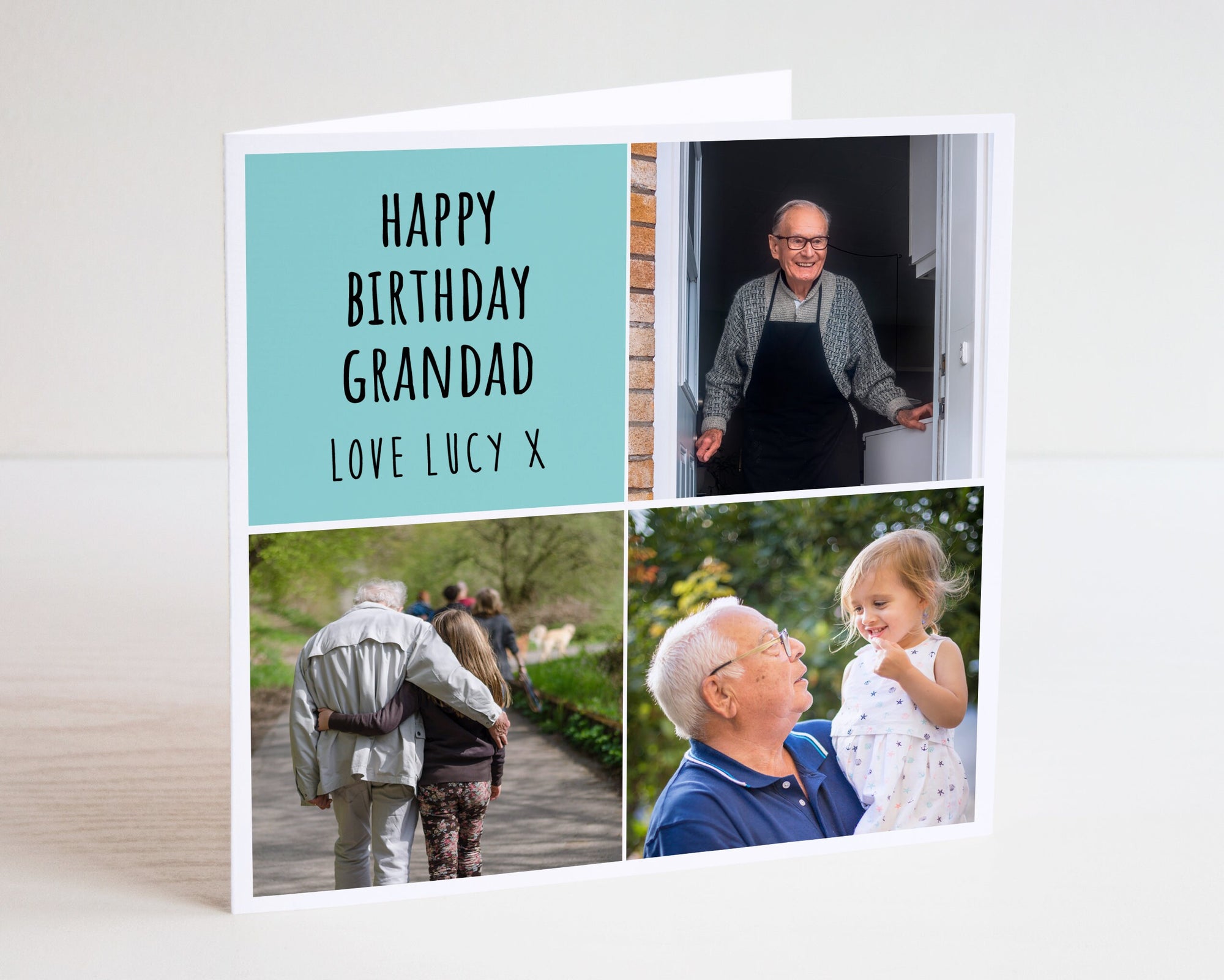 Personalised Grandad Birthday Photo Card - Happy Birthday - Grandad Gift - Grandkids Card - Birthday Cards