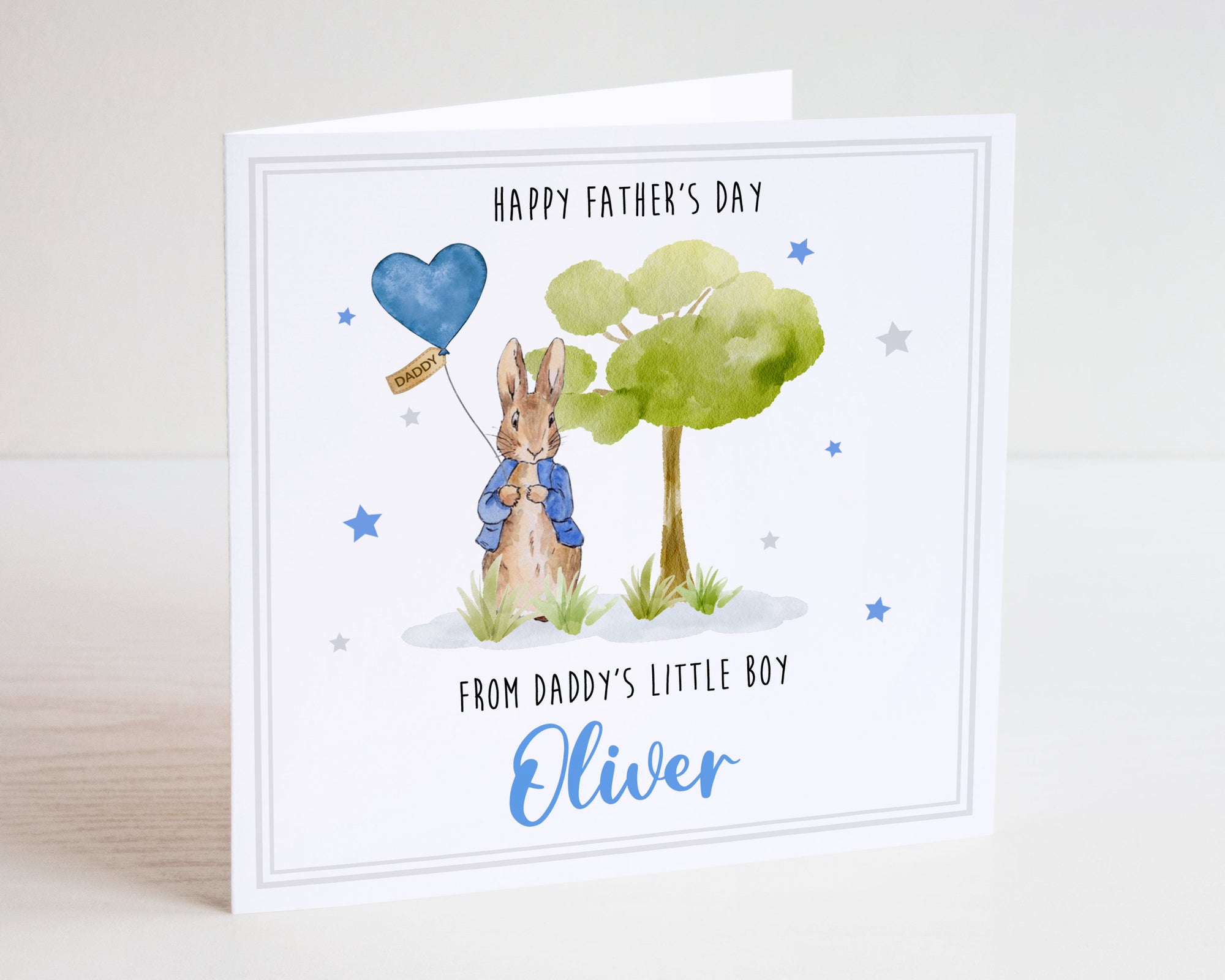 Bunny Father's Day Card - Dad Card - Father Card - Daddy Card - Fathers Day Card - Papa Bear Card