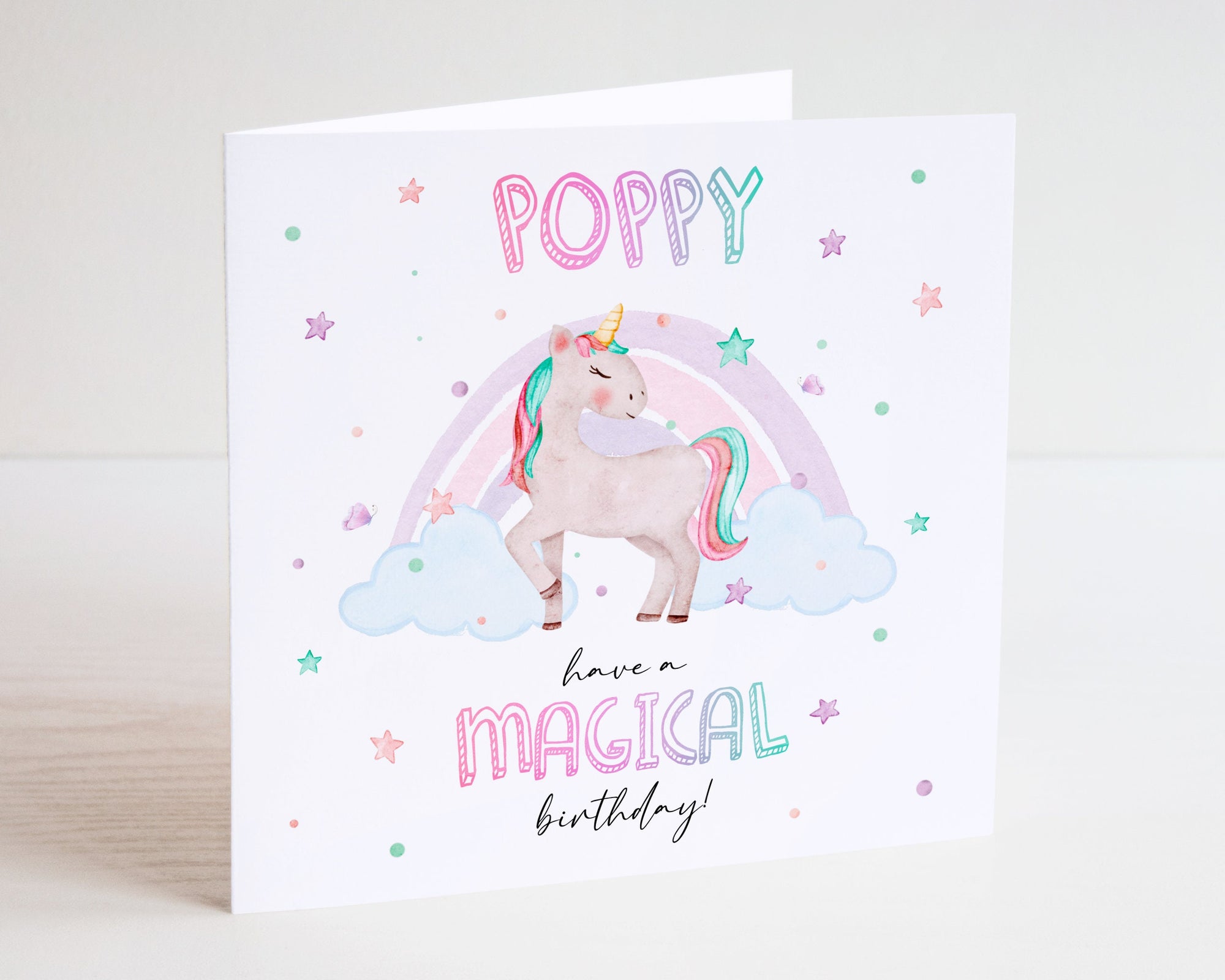 Unicorn Magical Birthday Card - Happy Birthday - Birthday Card - Kids Birthday Card