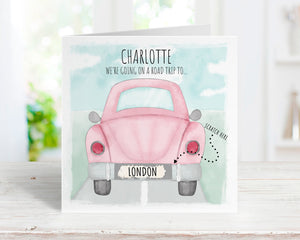 Personalised Surprise Road Trip Card - Weekend Break Reveal - We're Going Away Card -Holiday Surprise Card - Holiday Reveal