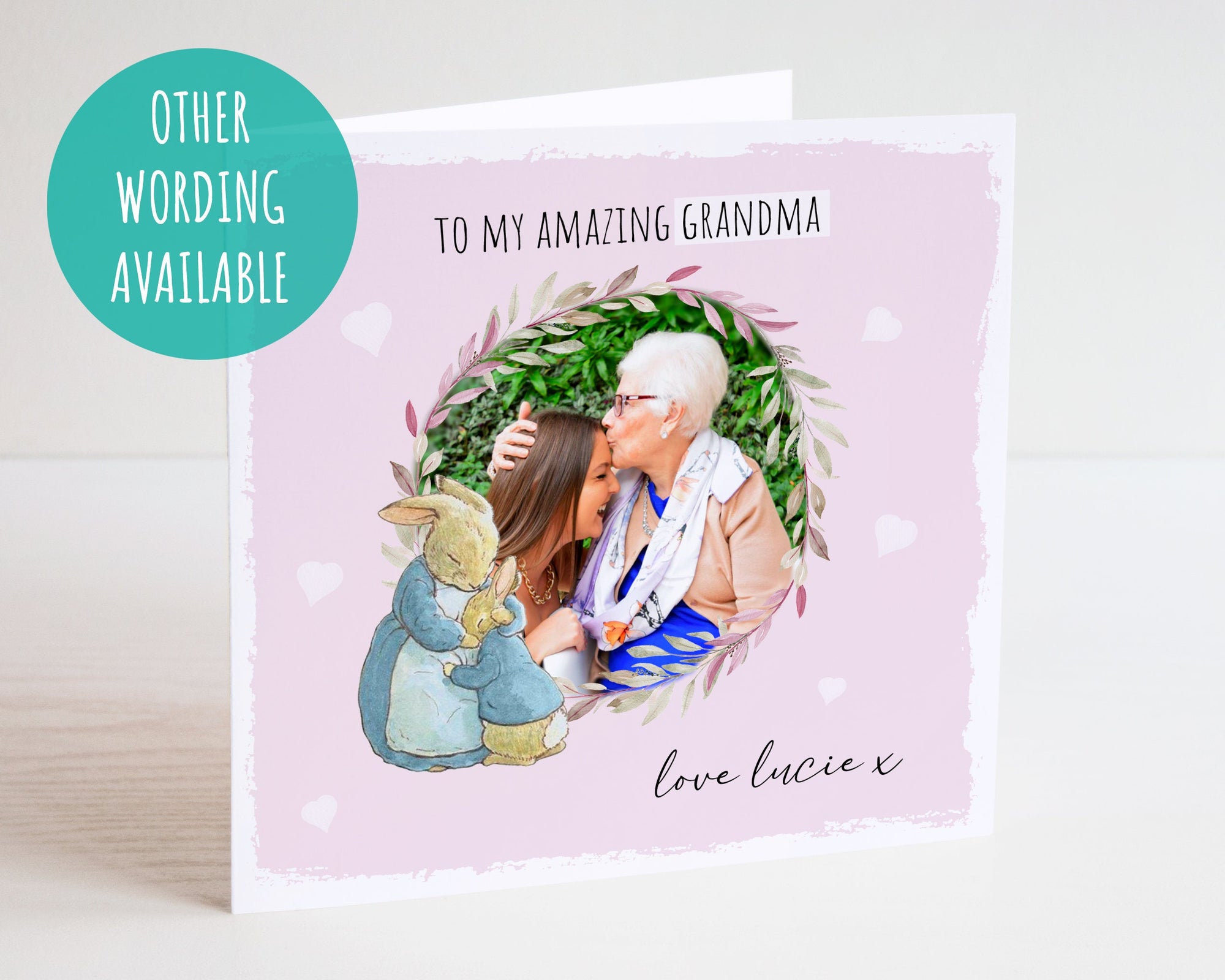 Personalised Nanny Birthday Photo Card - Happy Birthday - Nanny Gift - Grandkids Card - Birthday Cards