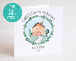 Personalised New Home Card - New Home Gift - Congratulations On Your New Home - Happy Moving Day - New Home Card For Friends