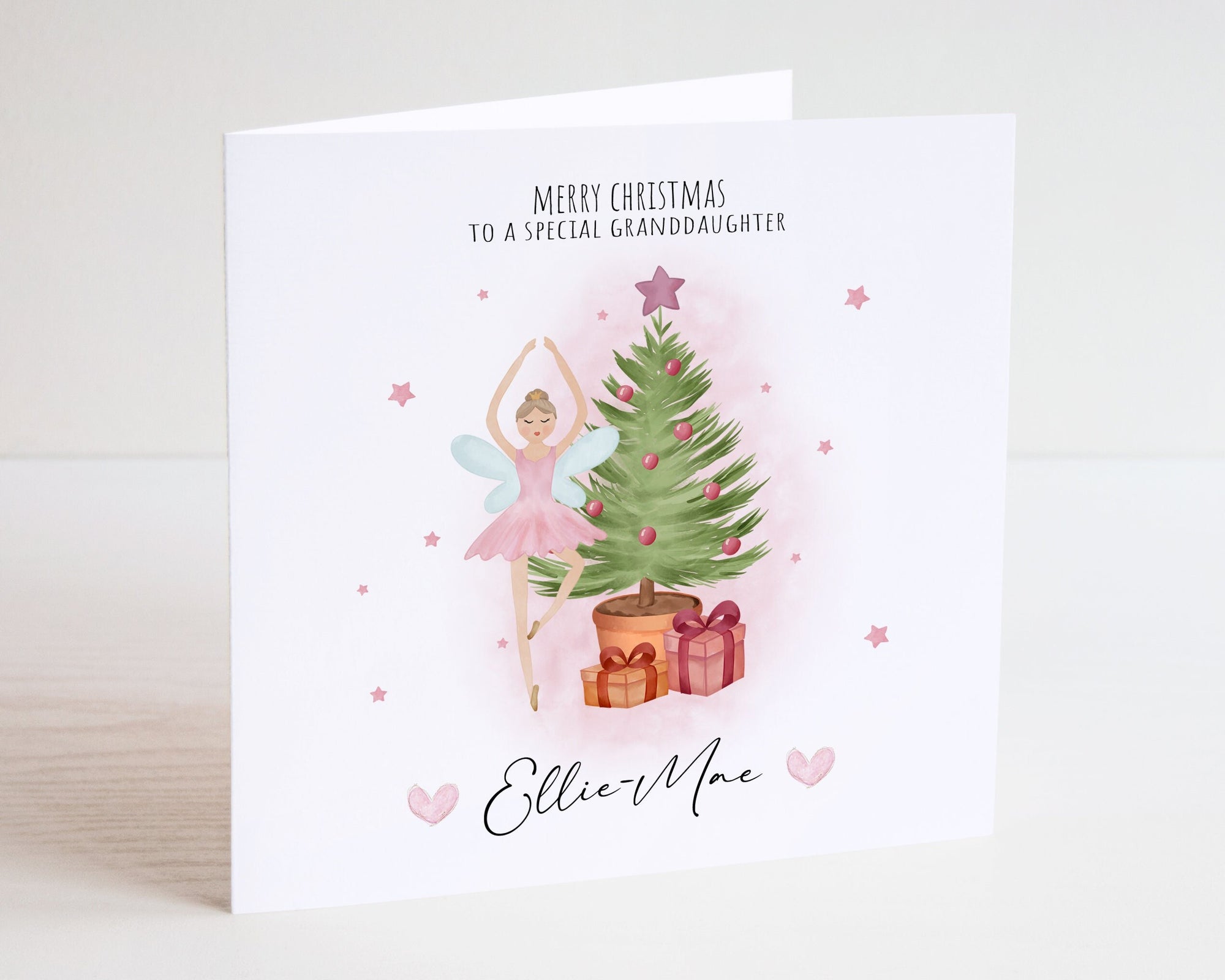 Personalised Ballerina Christmas Card - Niece Christmas Card - Granddaughter Christmas Card - Baby's First Christmas - Nutcracker Card