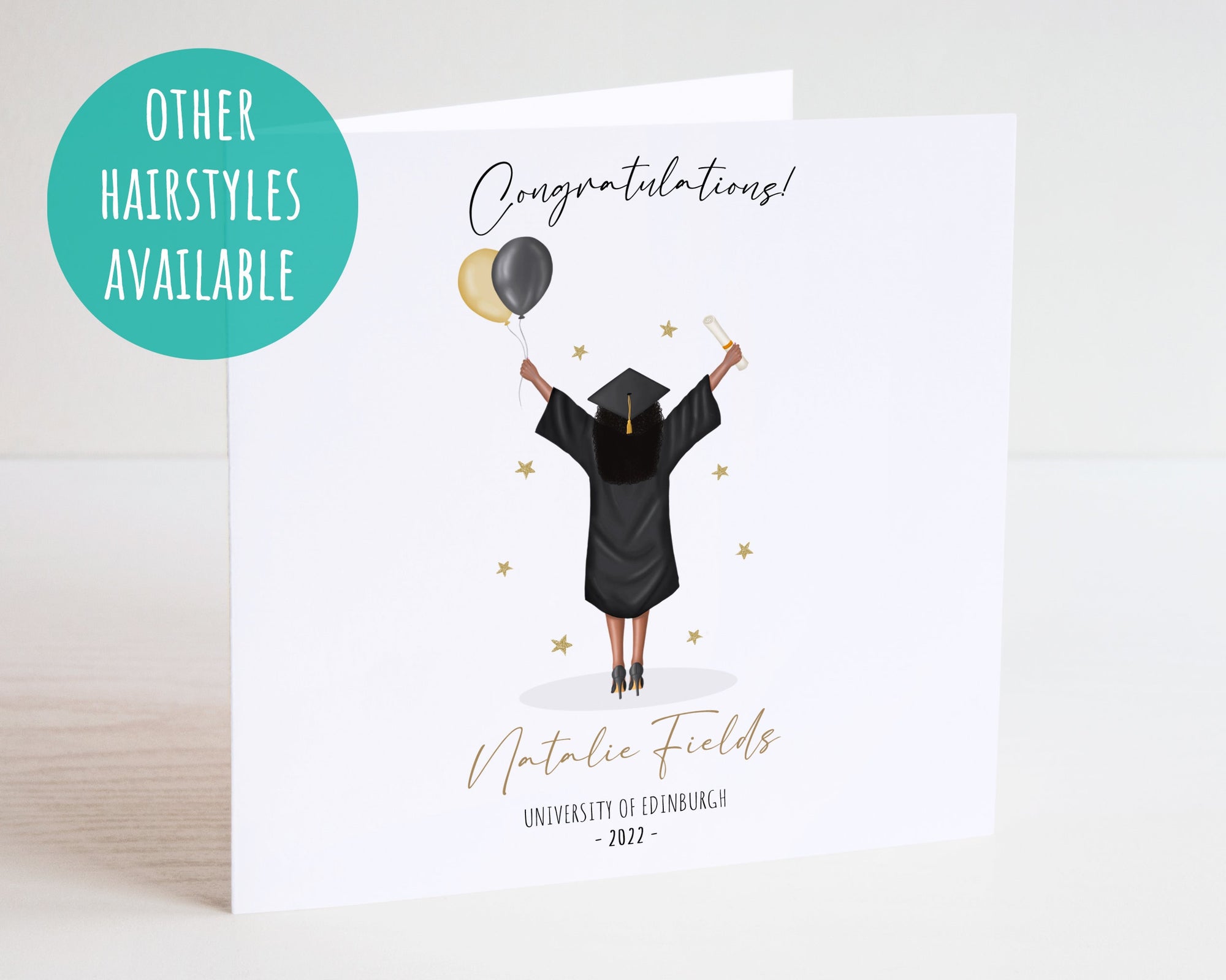 Personalised Graduation Card - Graduated Card - Celebration Card - Graduation Greeting Card - Girl Graduation Card - So She Did - C106