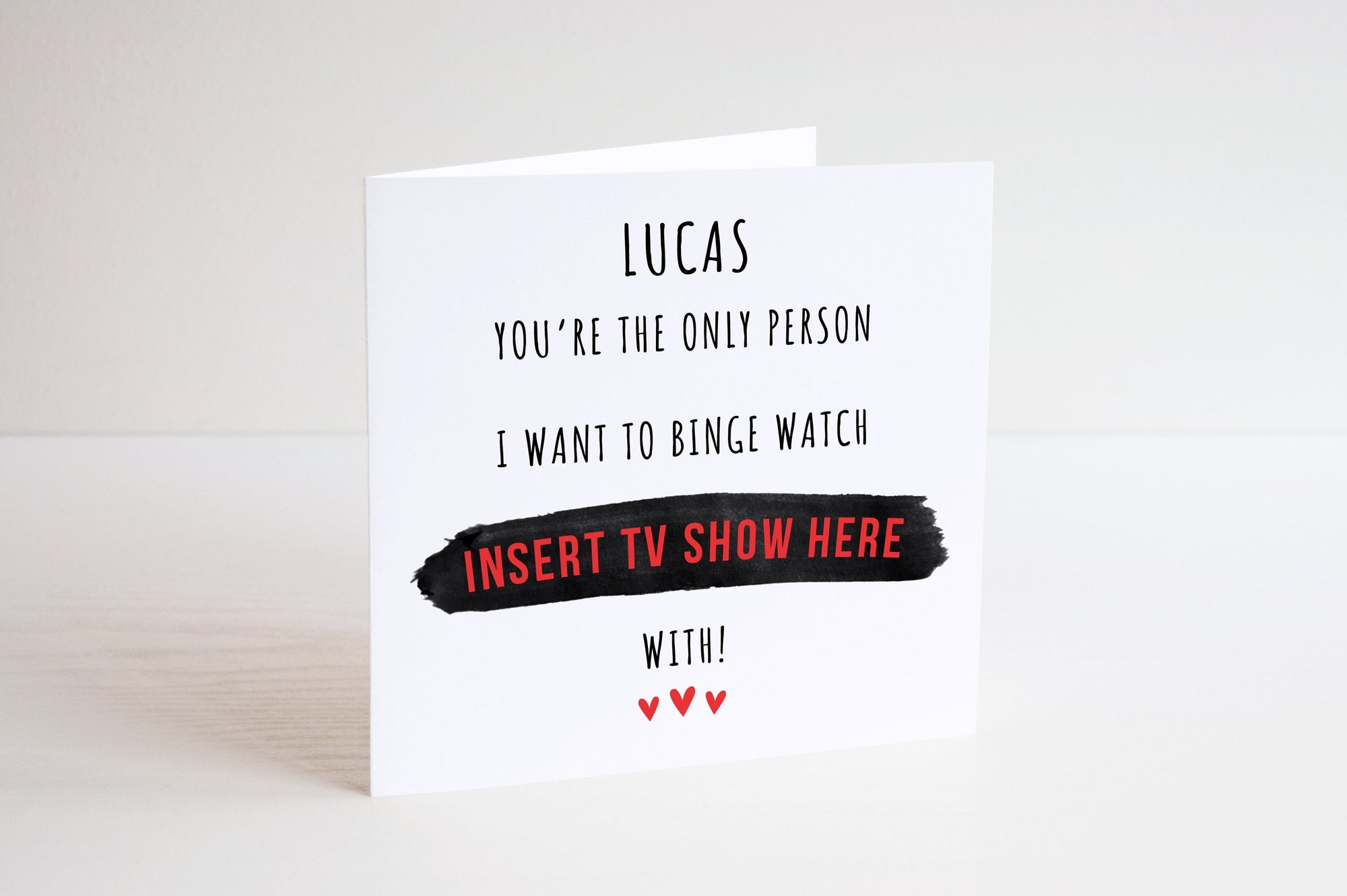 Binge Watch TV Series Valentine's Day Card - Valentine's Day - Couple Card - Husband Card - Wife Card - Boyfriend Card - Netflix Card