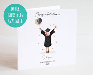 Personalised Graduation Card - Graduated Card - Celebration Card - Graduation Greeting Card - Girl Graduation Card - So She Did - C106