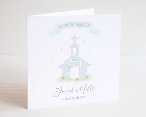 Christening Card - Personalised Christening Card - Baby Girl Christening - Baby Boy Christening