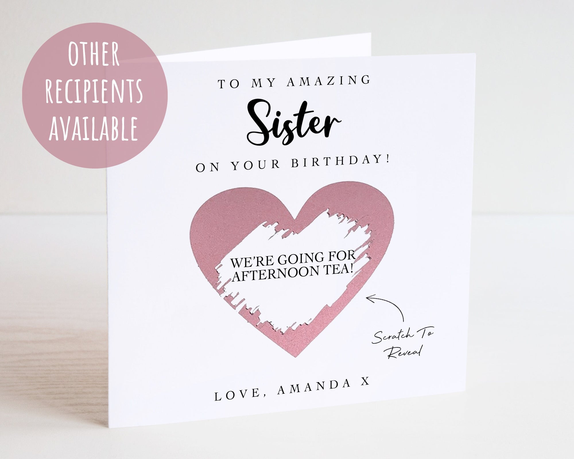 Personalised Surprise Scratch Card - Reveal Card - Weekend Break Reveal - We're Going Away Card - Gift Surprise - Sister Birthday Surprise